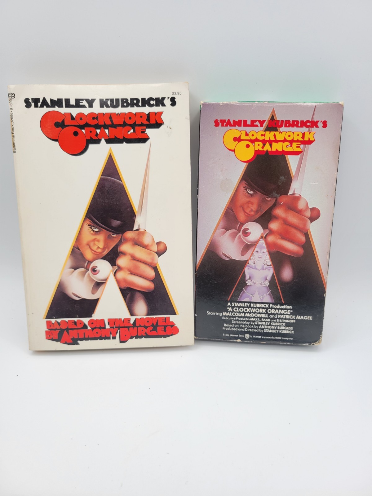 A Clockwork Orange VHS & Book Ballentine Paperback 1970s Stanley Kubrick’s