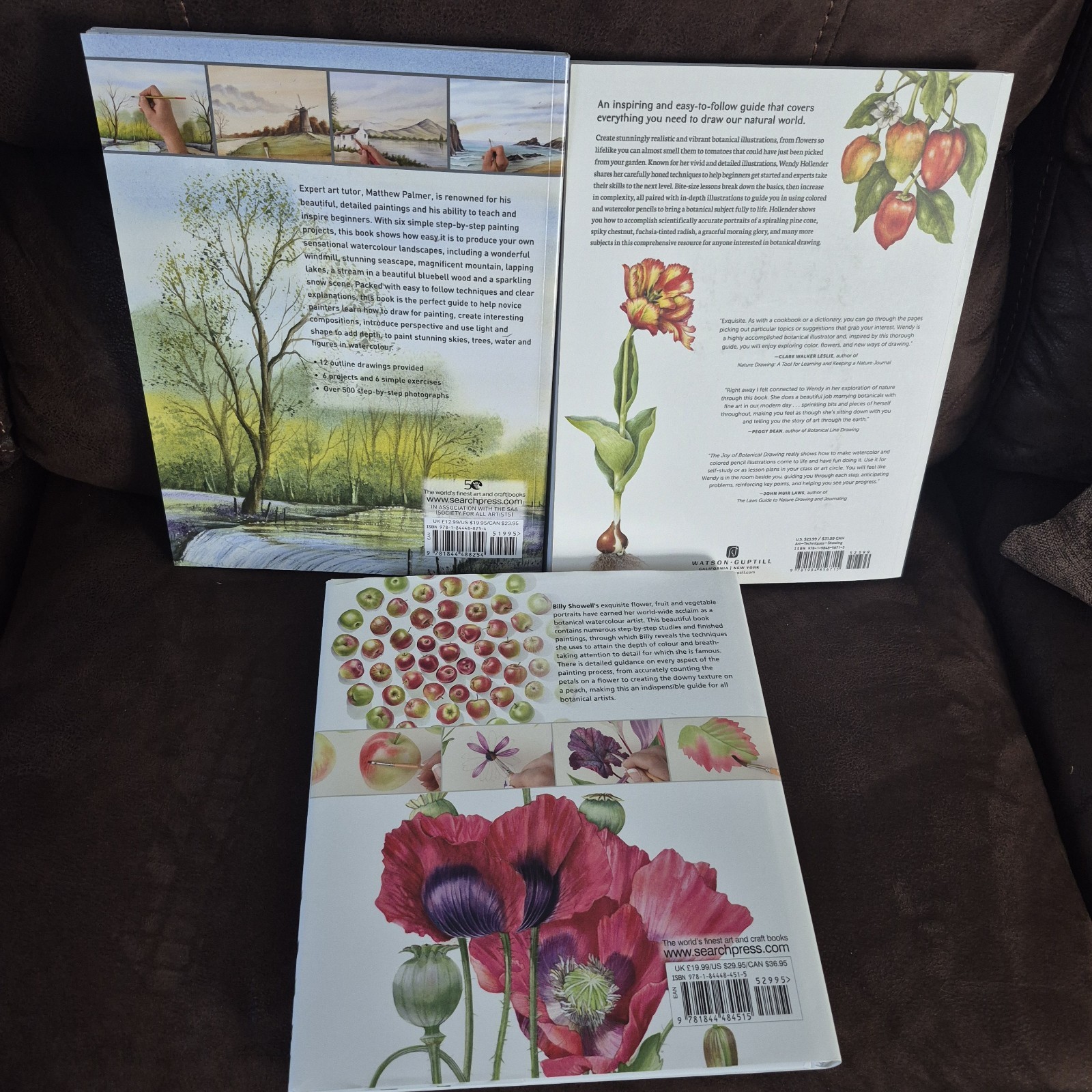 Lot of 3 Watercolor Painting & Drawing Books 📚
