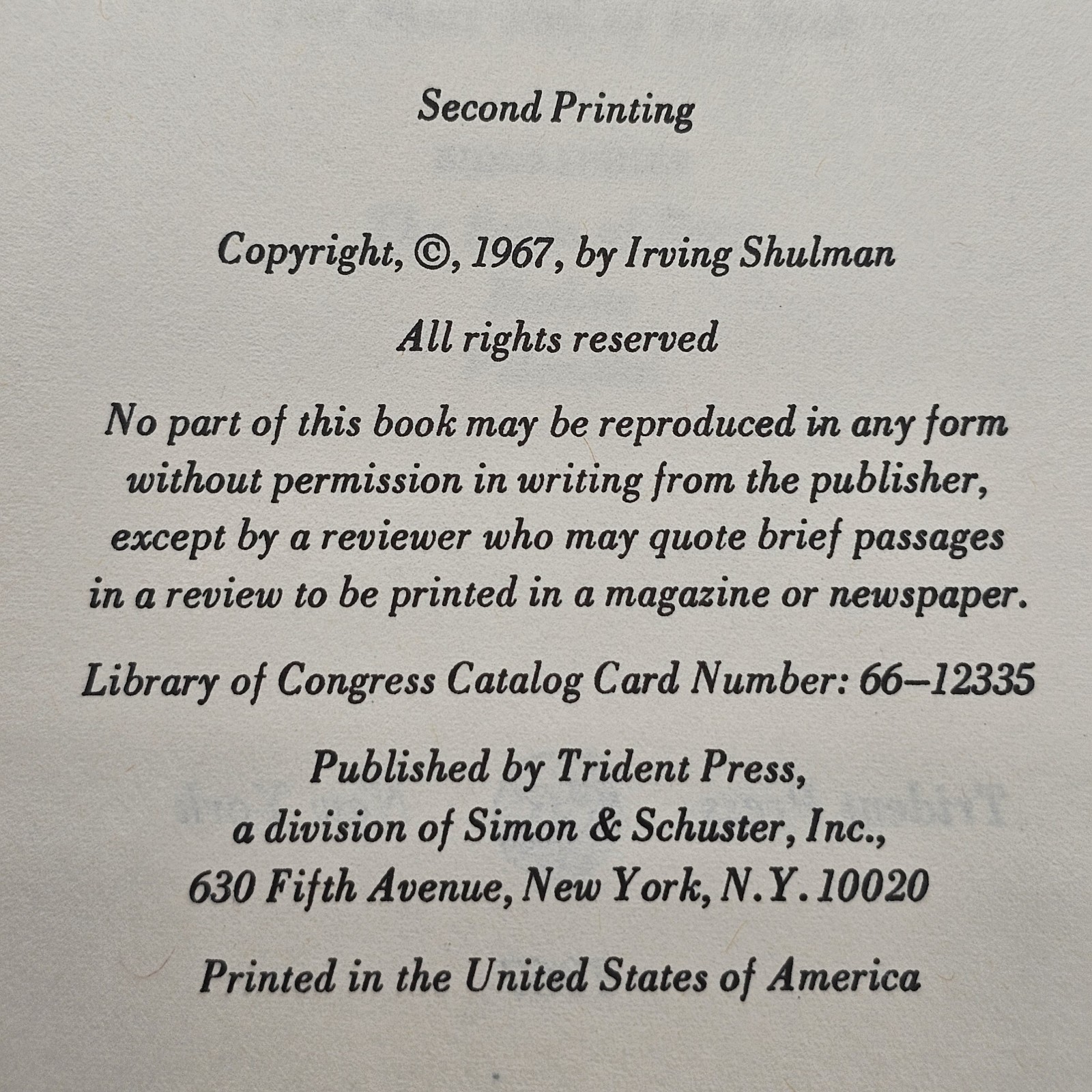 Valentino Irving Shulman 1967 2nd Printing HC w/DJ Vintage Novel