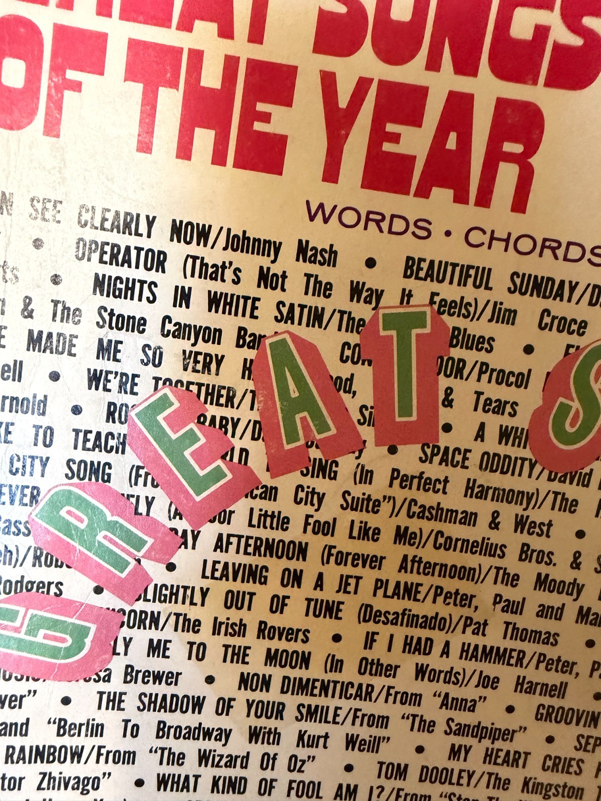 Great Songs of Year 1973 Pops & Standards Vocal Piano Chords 50 Songs Vintage PB