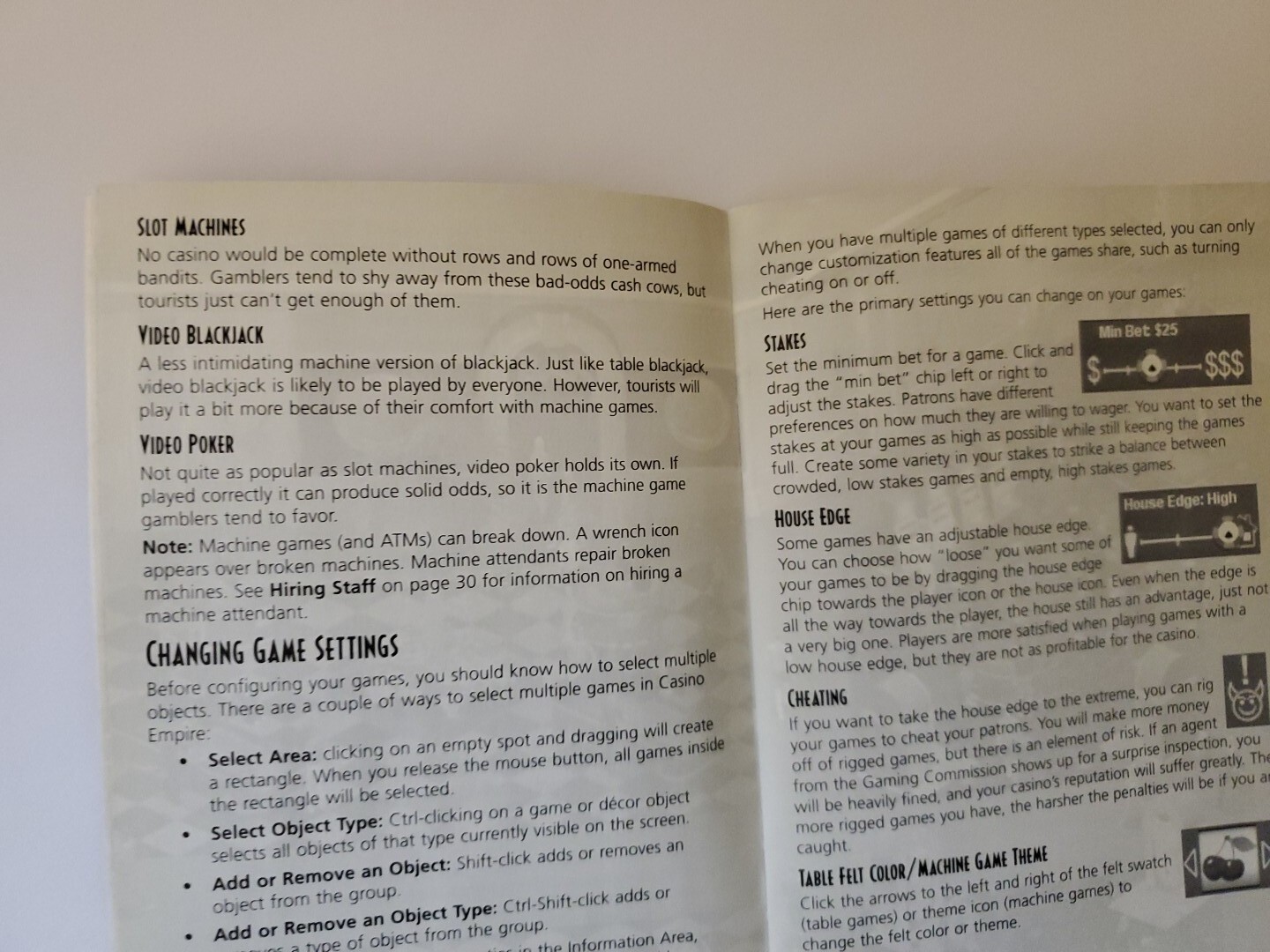 Casino Empire Instruction Book Only Paperback 56 Pages Booklet