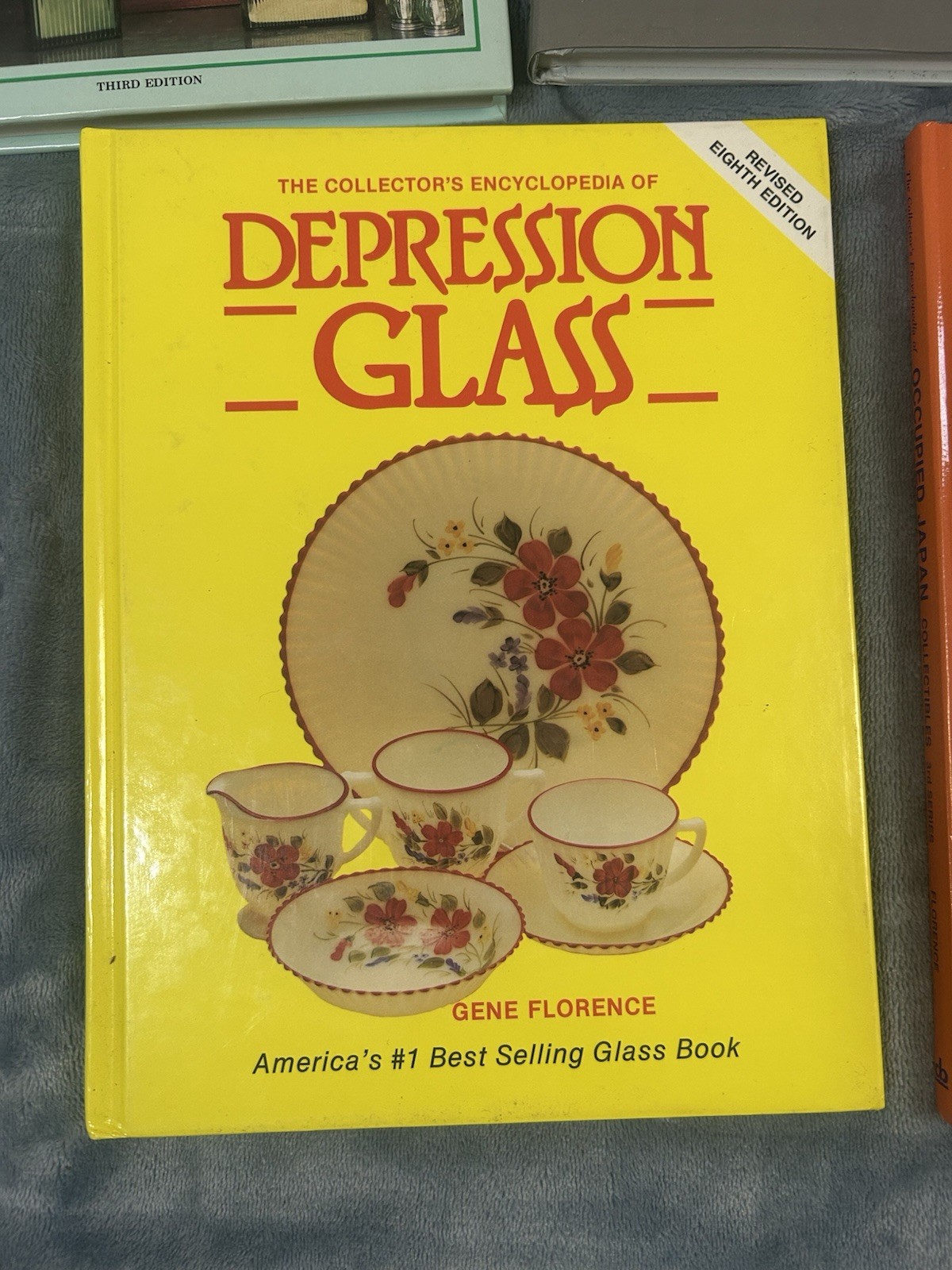 Lot of 5 Vintage Hardcover Glassware Collector Guide Identification Books 1980s
