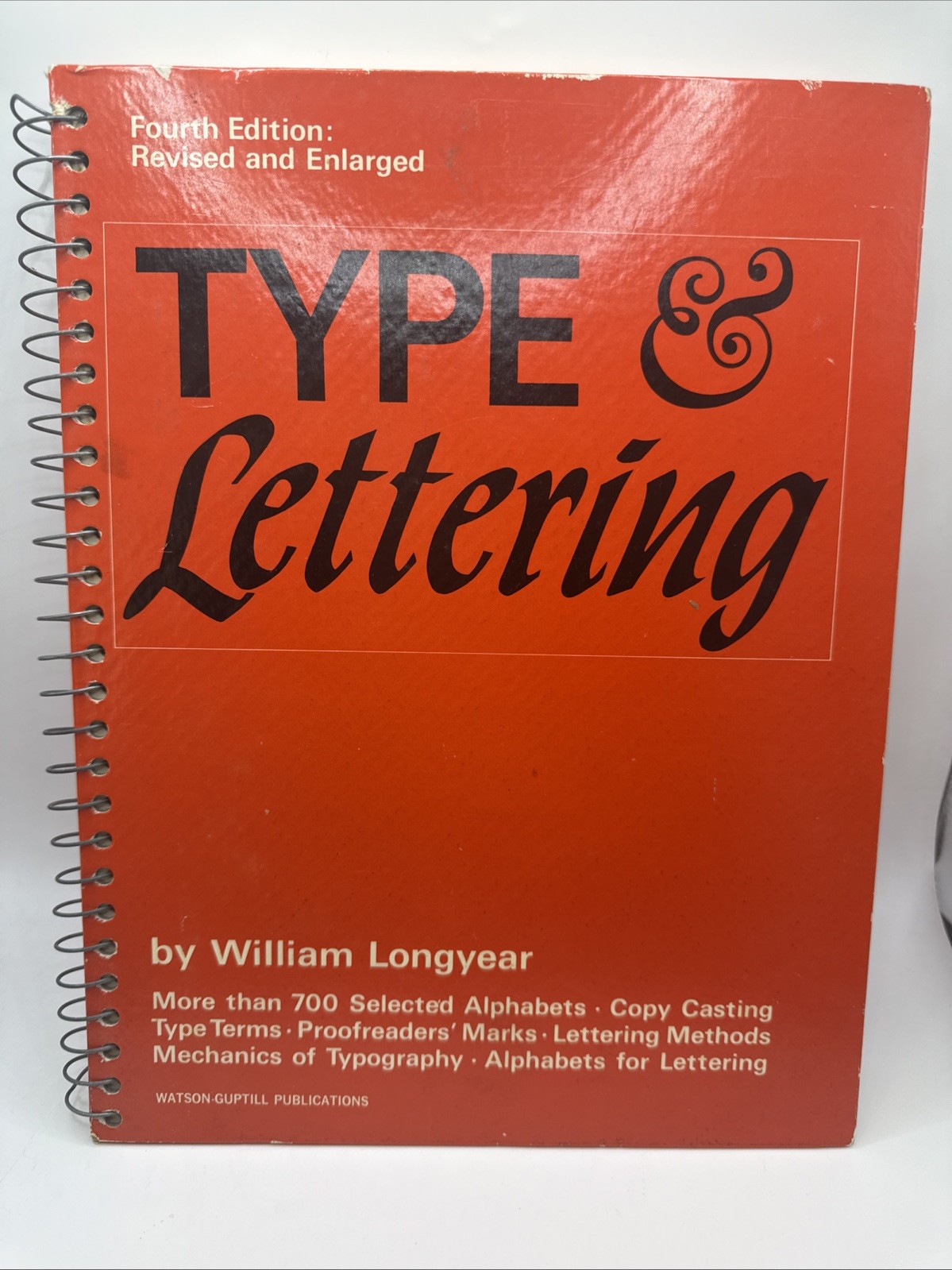 1966 Type & Lettering William Longyear VTG Revised 4th Edition Spiral Bound HC