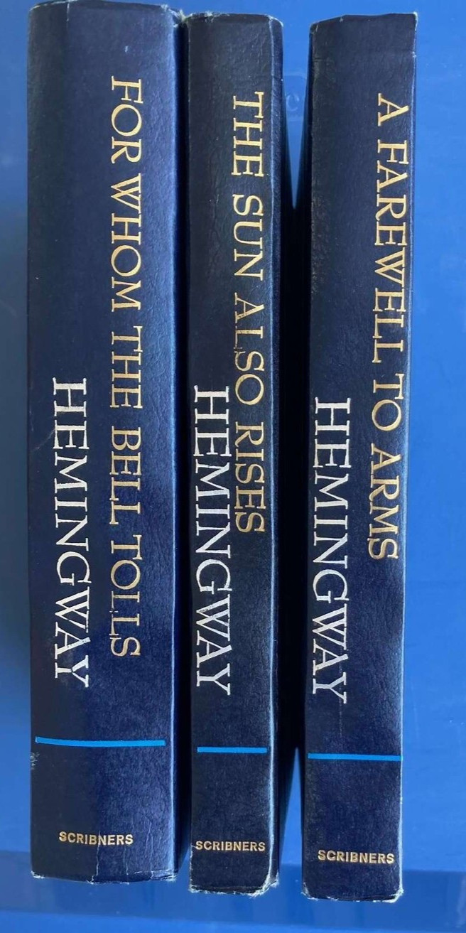 Three Volume Set – ERNEST HEMINGWAY Hardcover Books – Scribner’s New York