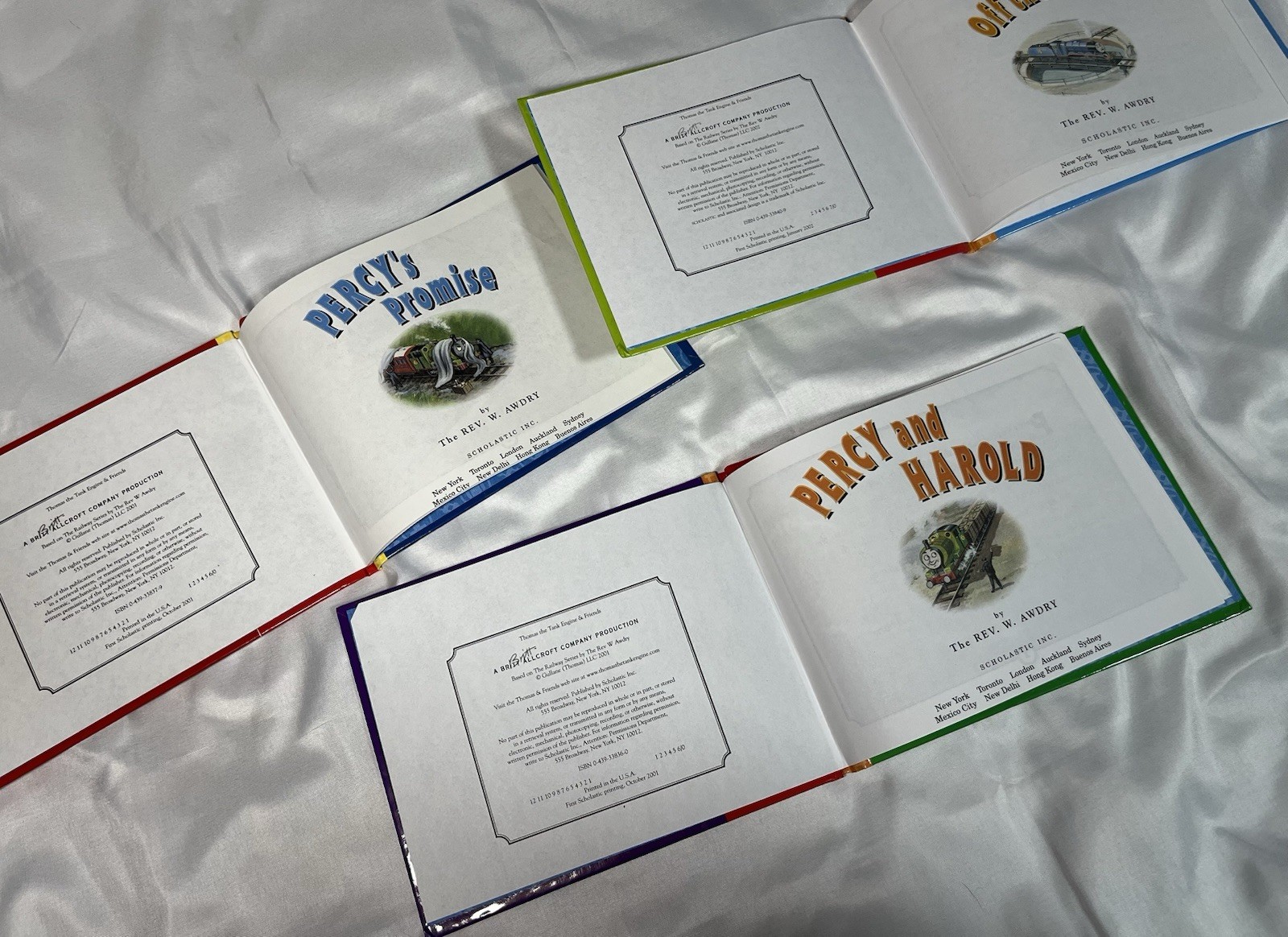 Lot of 3 Thomas & Friends 2-in-1 Books Rev. W. Awdry Scholastic Vintage 2001 HC