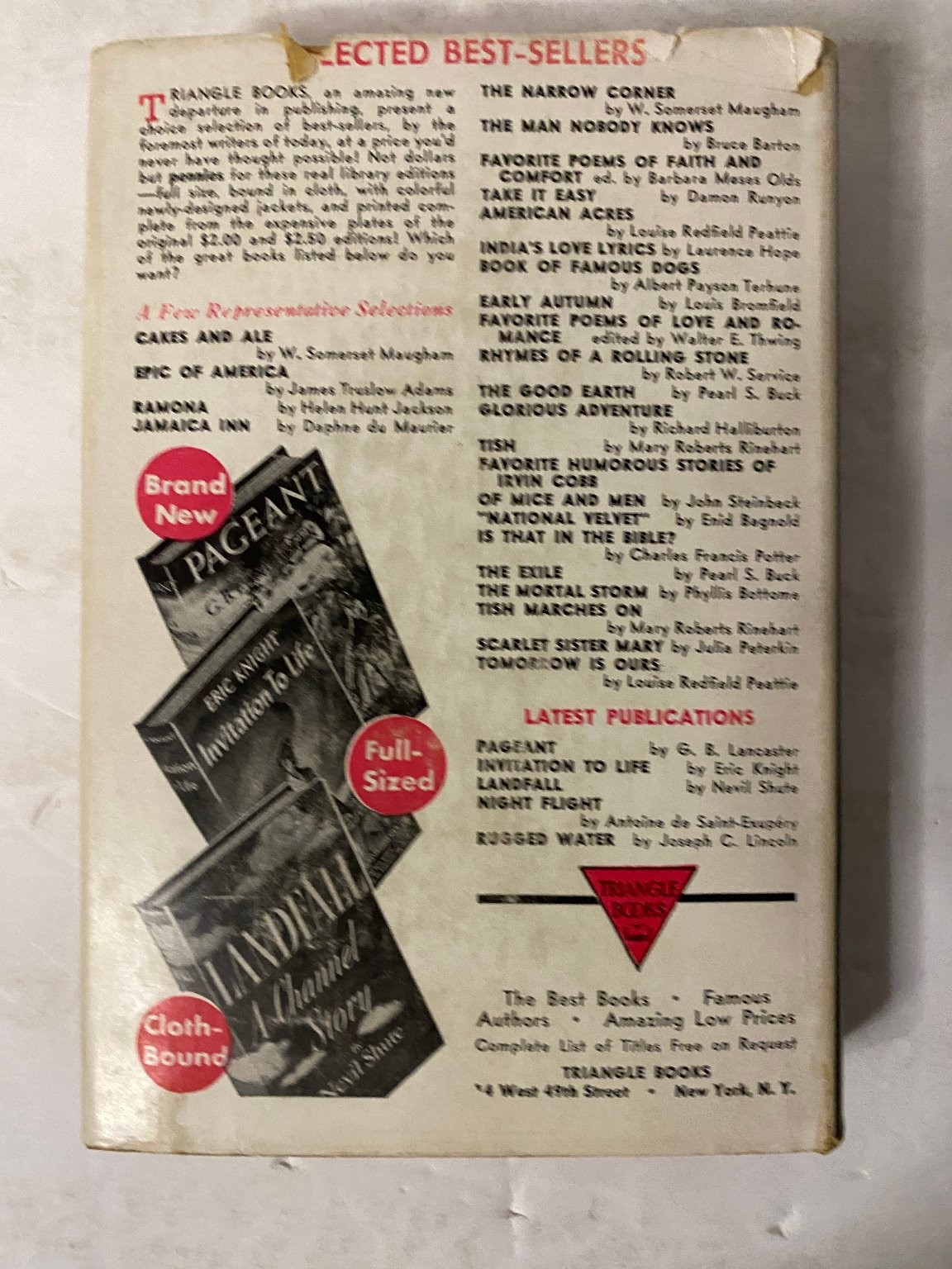 Cimarron Edna Ferber 1940s Western Adventure Oklahoma Territory Triangle Books