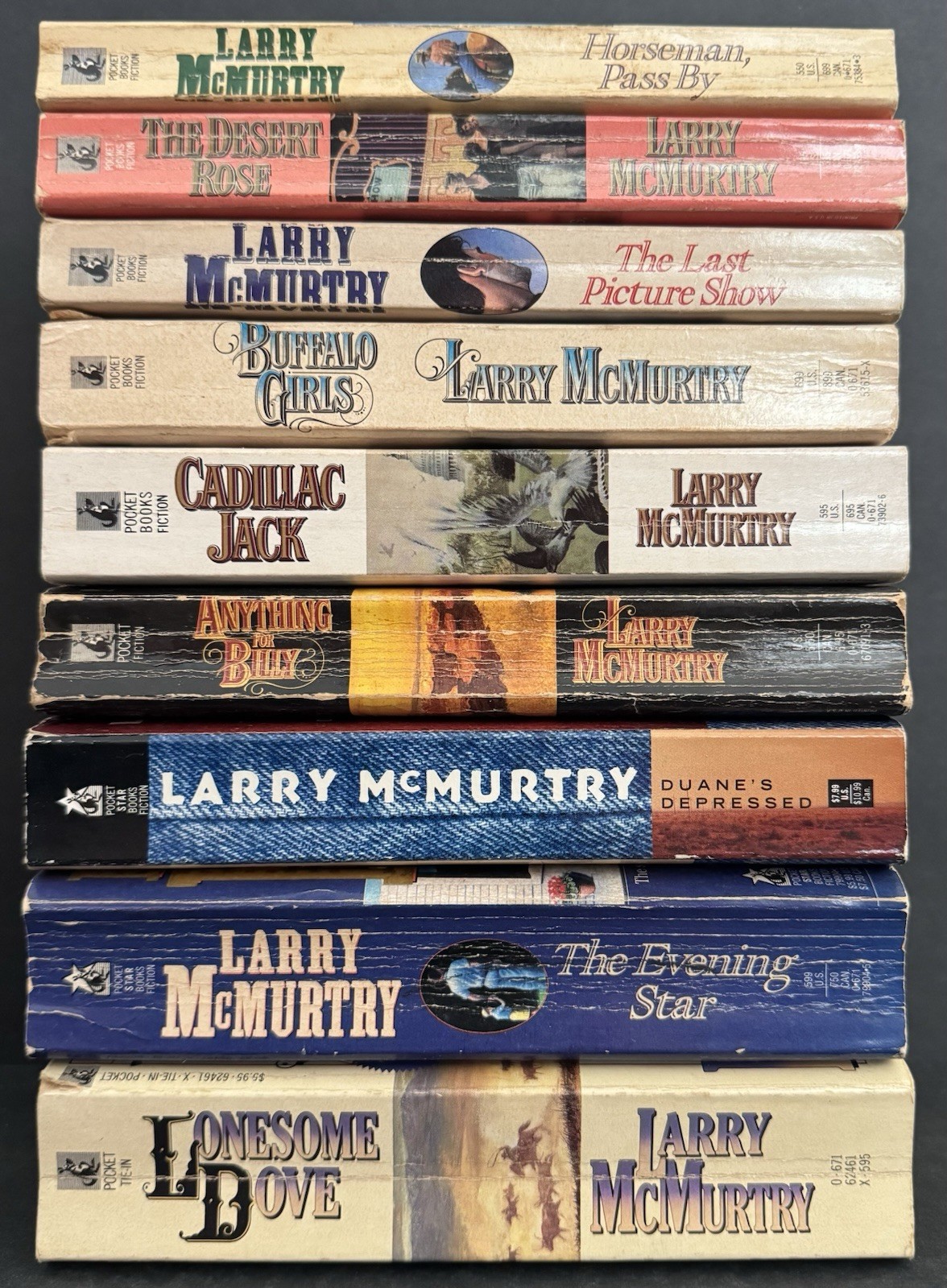 9 Larry McMurtry Books- Titles Listed and Books Pictured