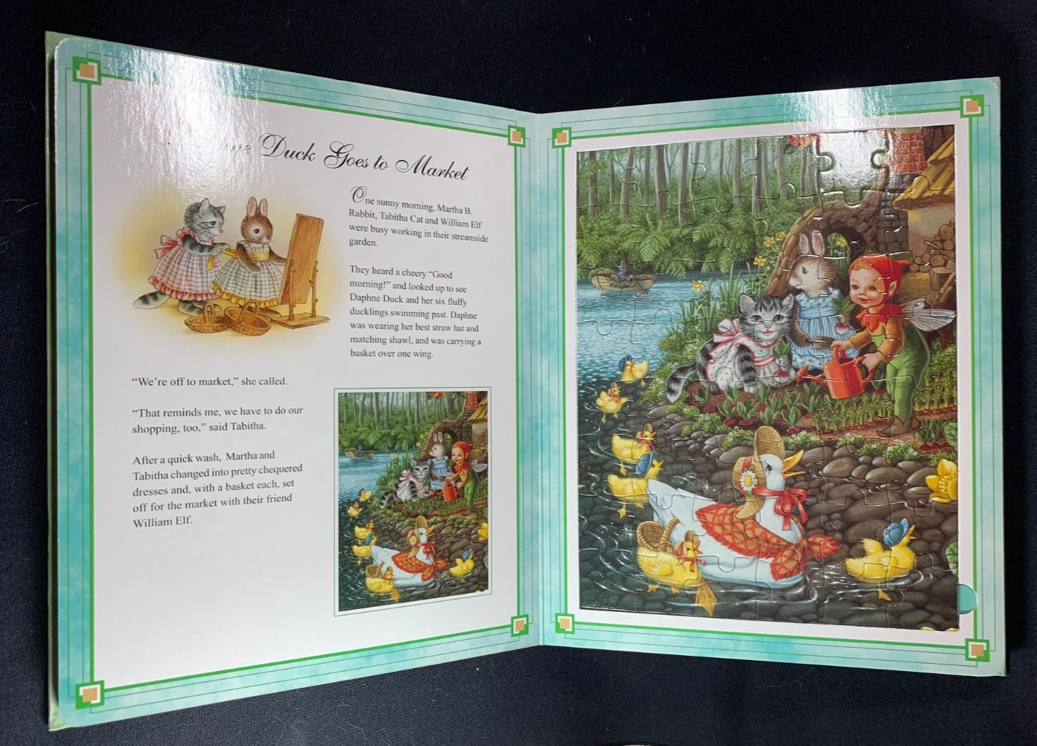 (MJS 6) Vintage NEW Martha B. Rabbit Jigsaw Book, Hardback 2001