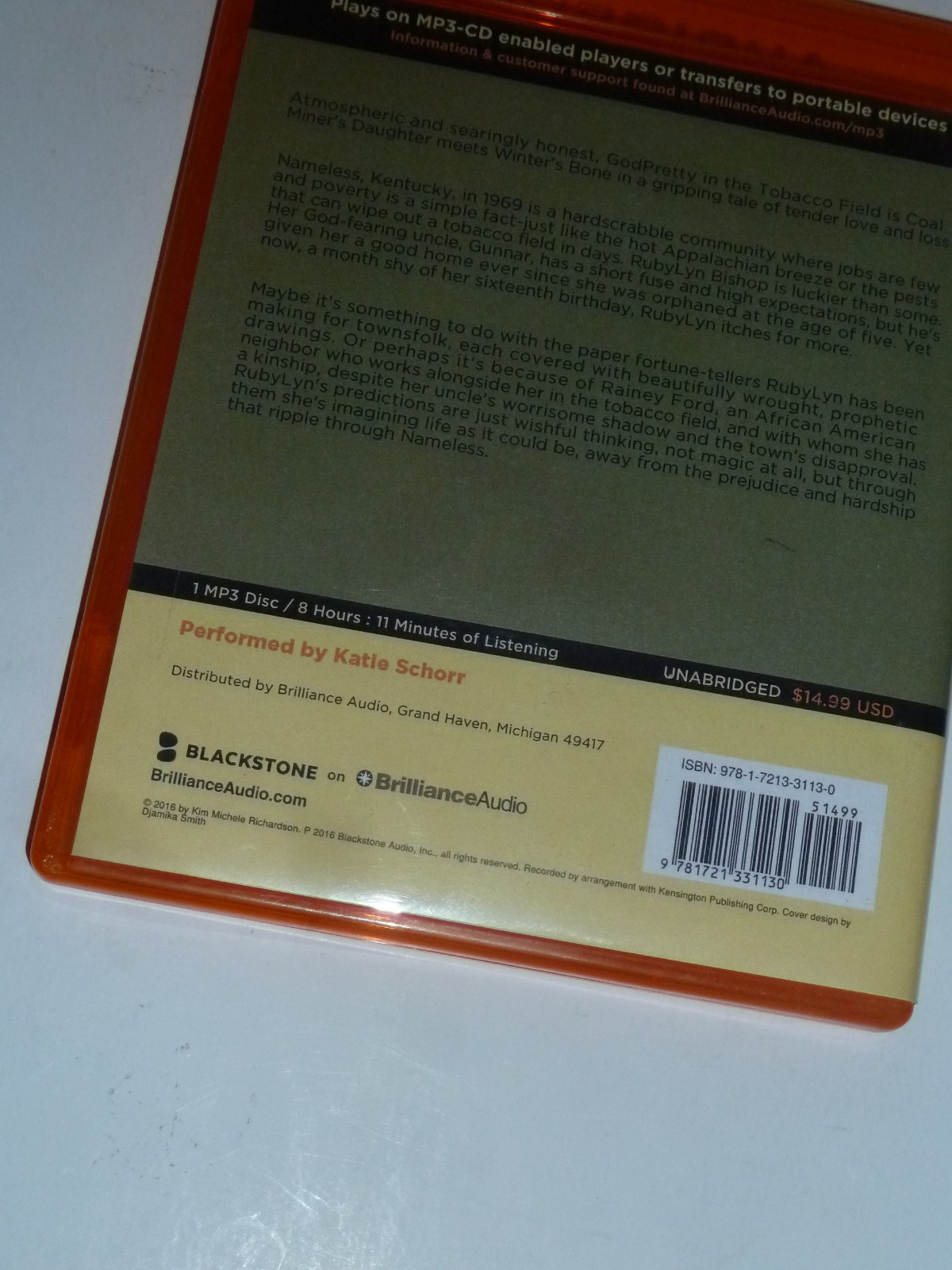 GodPretty in the Tobacco Field by Kim Michele Richardson MP3-CD audiobook novel!