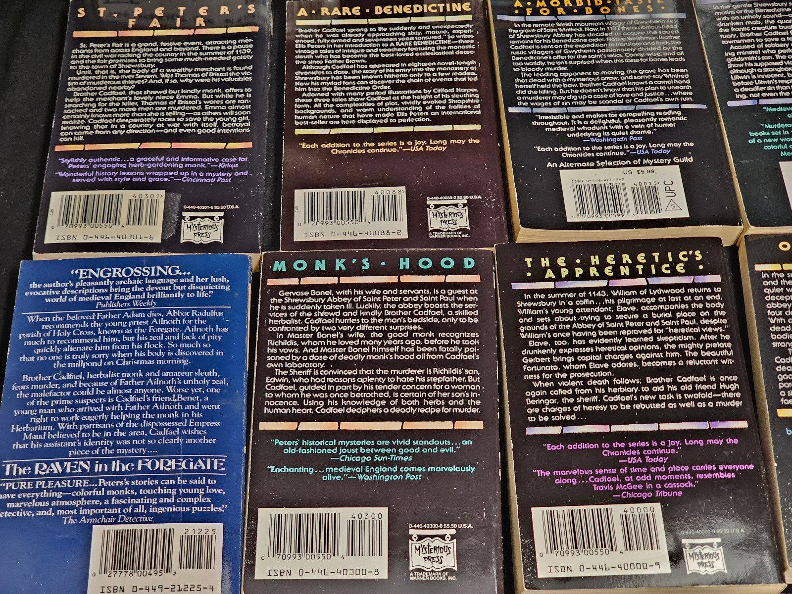 16 Brother Cadfael Chronicles by Ellis Peters Medieval Murder Mysteries HC & PB