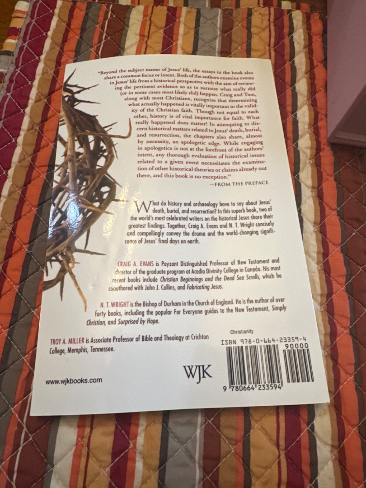 Jesus, the Final Days : What Really Happened by N. T. Wright and Craig A. Evans