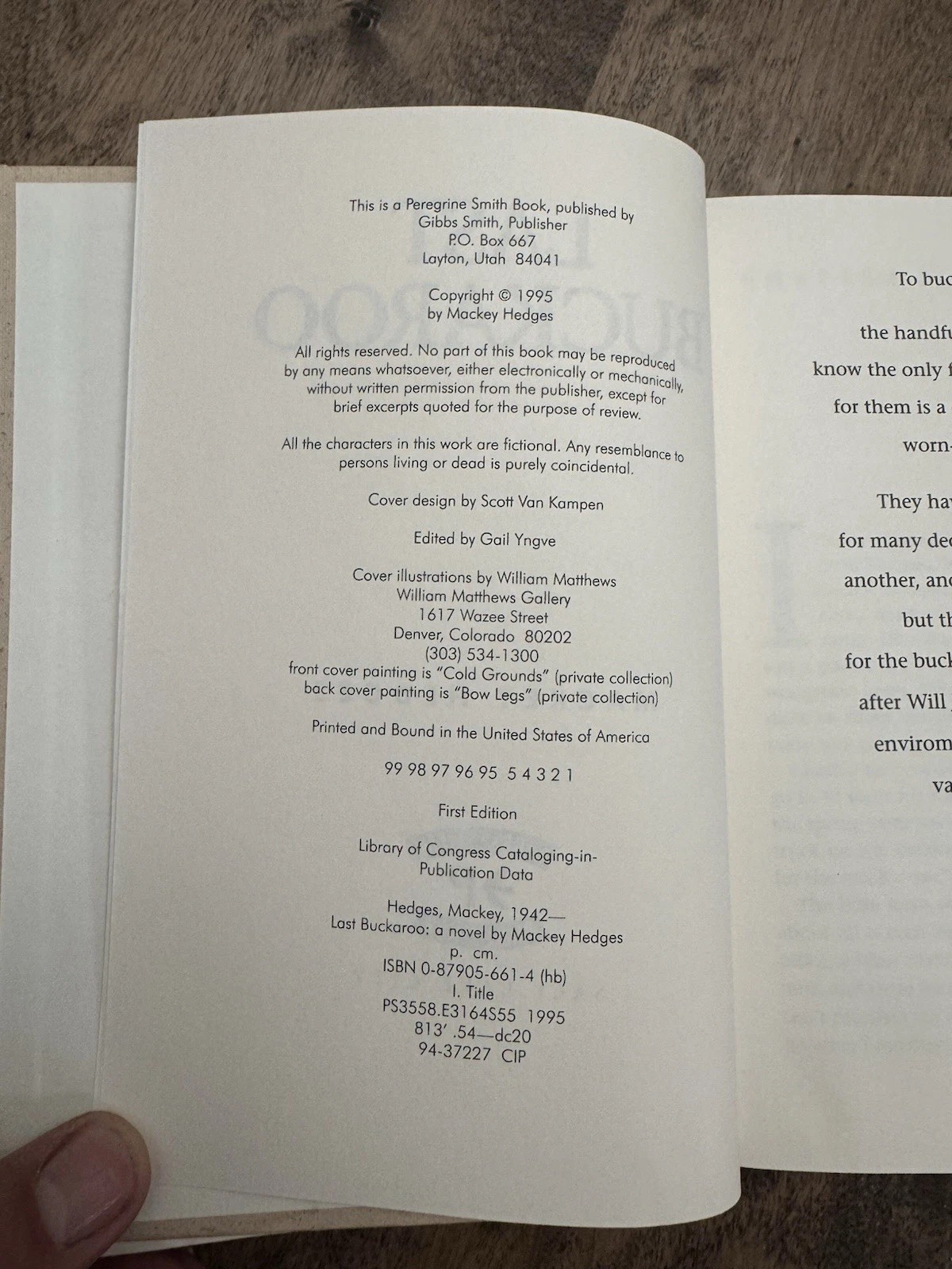 Last Buckaroo (1st Ed) Signed by MacKey Hedges
