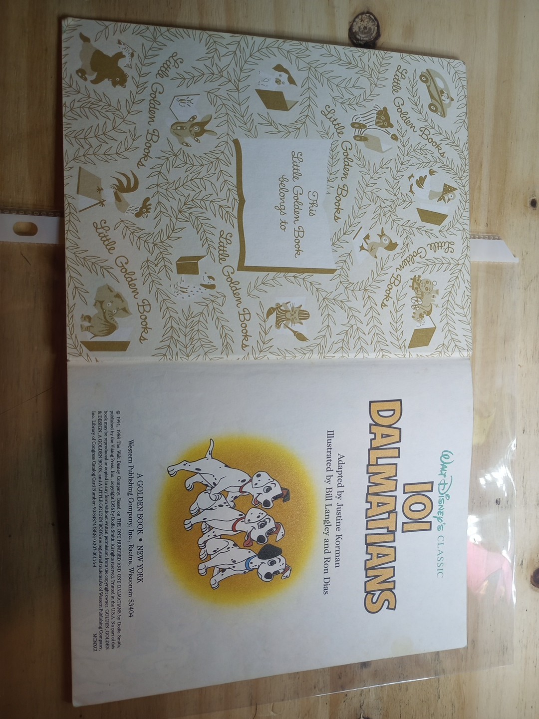 Vintage 101 Dalmations Walt Disney A Little Golden Book Card Collectable 🐕 USA