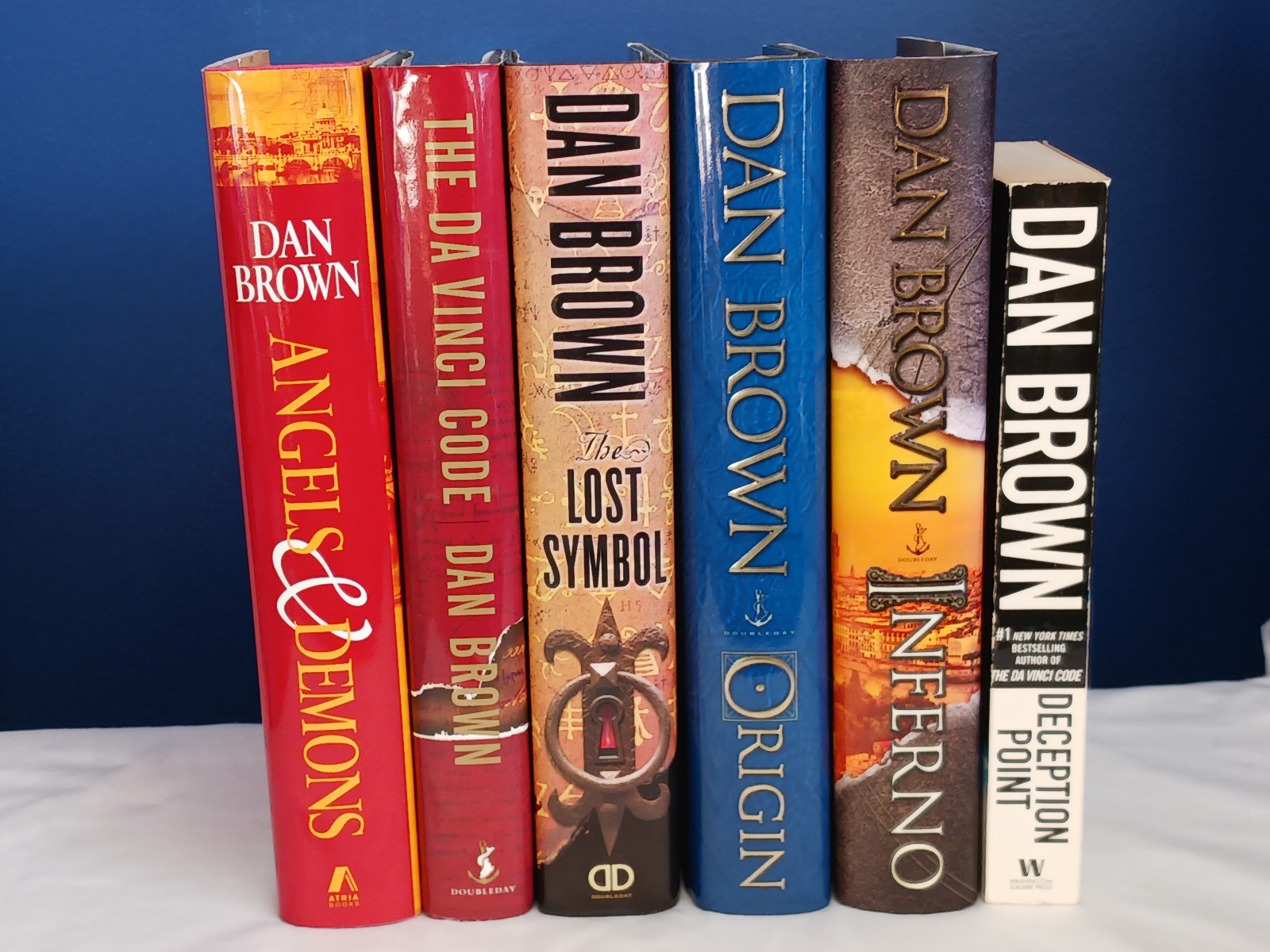 Lot of 5 Dan Brown Hardcovers (Robert Langdon Series) + 1 PB | SOME 1st EDITIONS