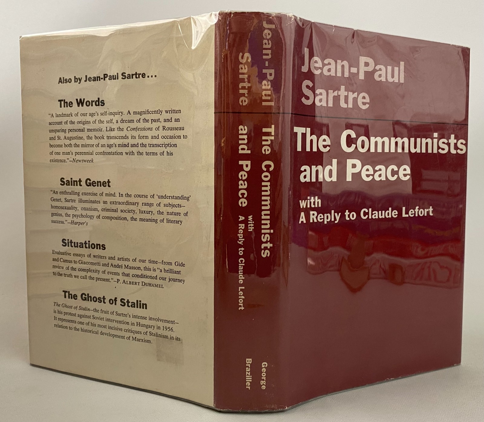 3 hardcover 1st editions by Jean Paul Satre SITUATIONS, COMMUNIST & PEACE, LIFE