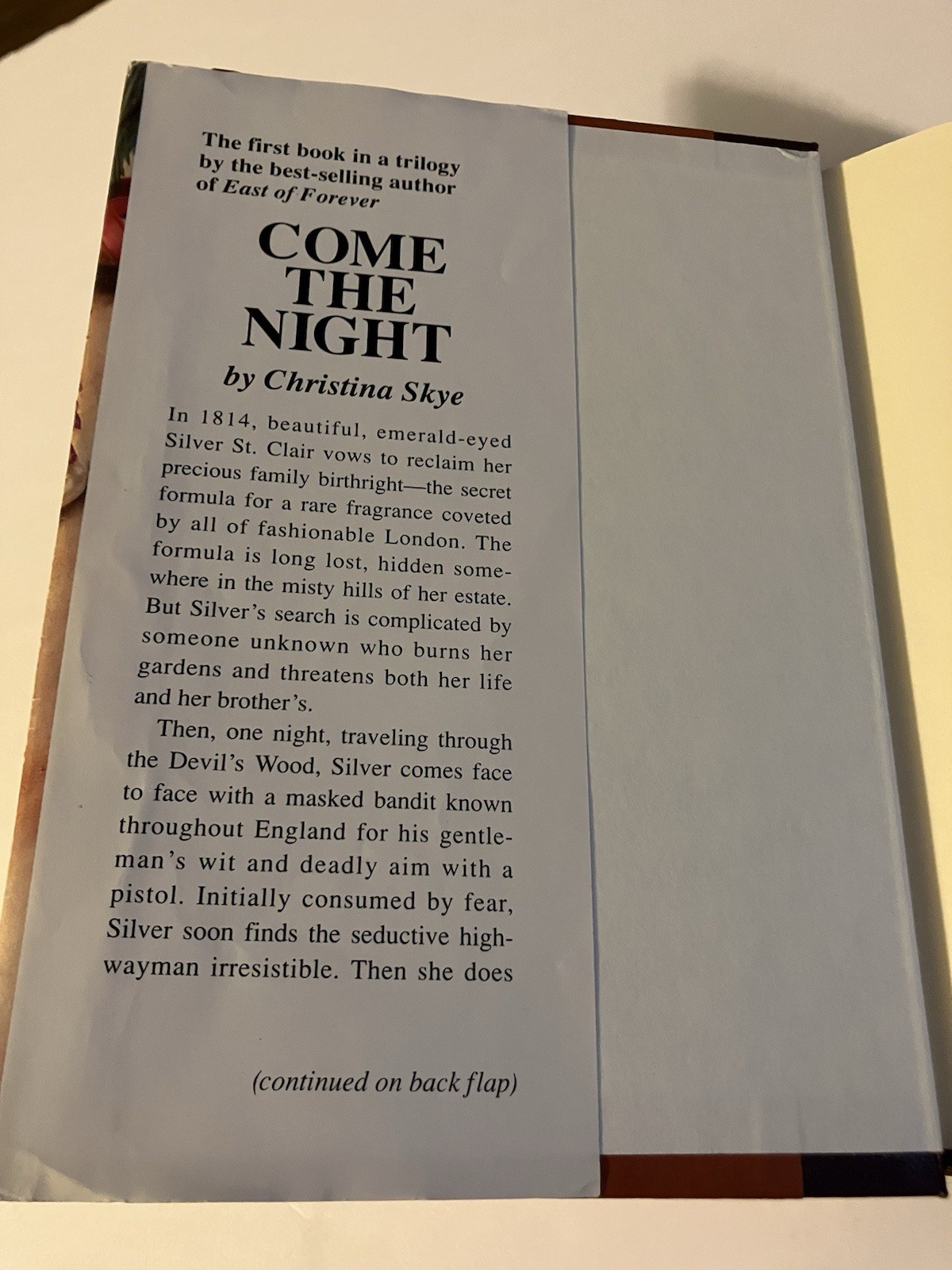 COME THE NIGHT CHRISTINA SKYE HARDCOVER HC HTF DJ DELL 1994 STAMPED SIGNED