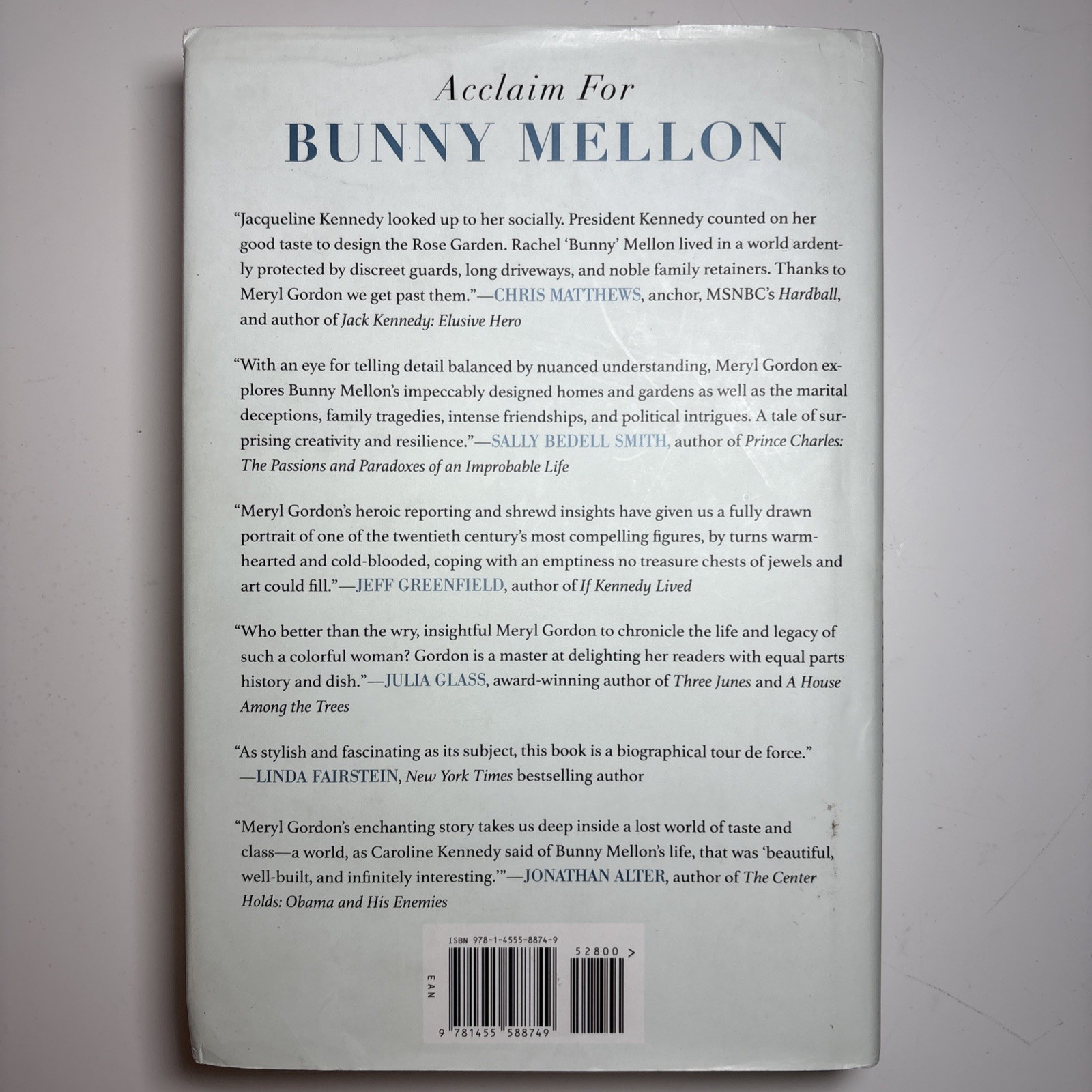 Bunny Mellon: The Life of An American Style Legend Hardcover Book- Used Good