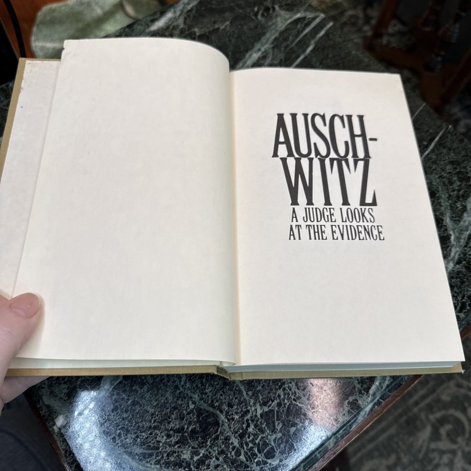 AUSCHWITZ A JUDGE LOOKS AT THE EVIDENCE Staeglich Vintage Hardback Book 1990