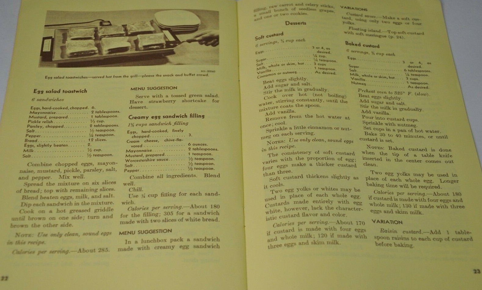 1966 Eggs in Family Meals a Guide for Consumers US Dept of Agriculture 32 pages