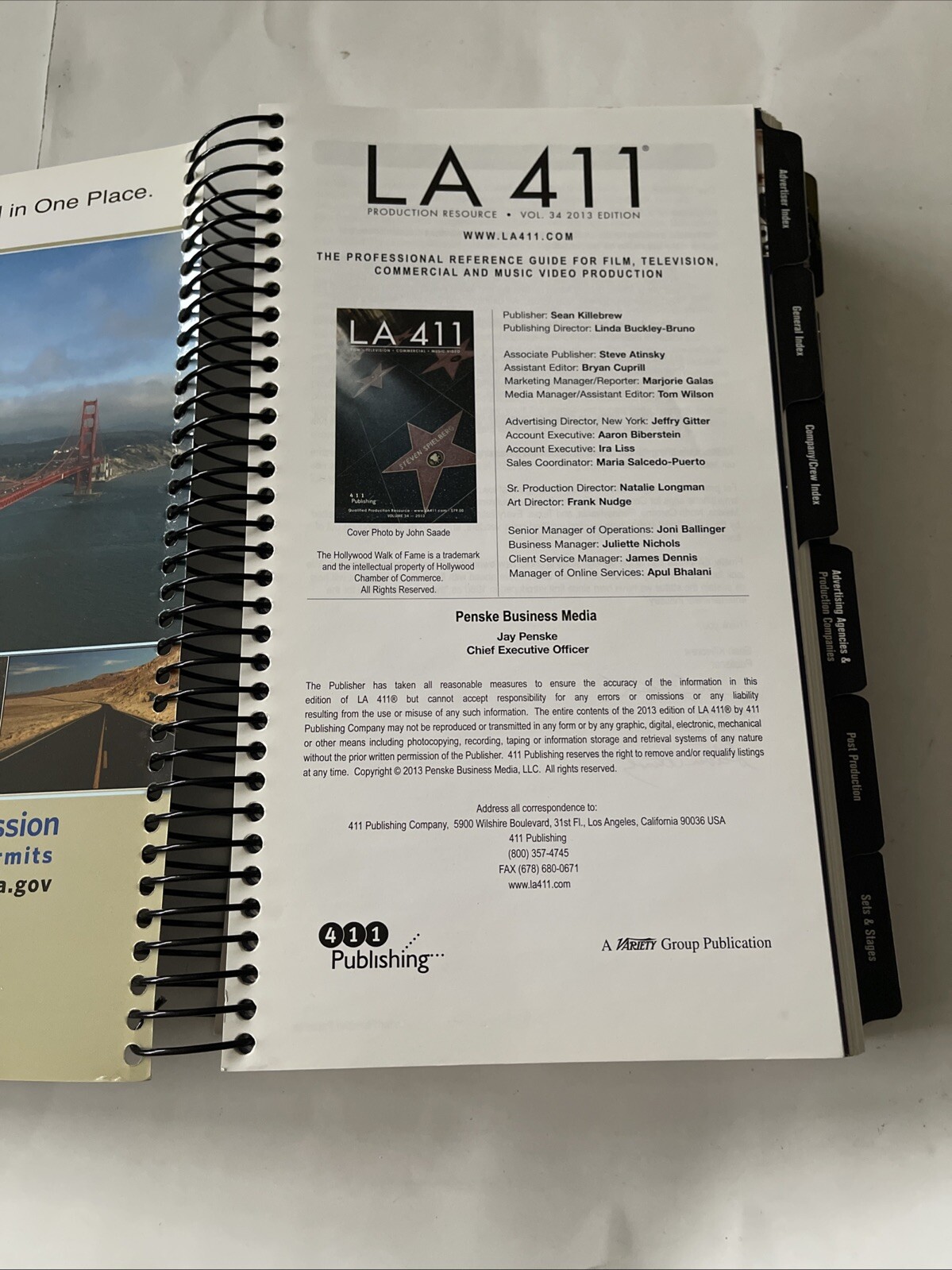 LA 411: 2013 Edition Volume 34 by 411 Publishing *Qualified Production Resource