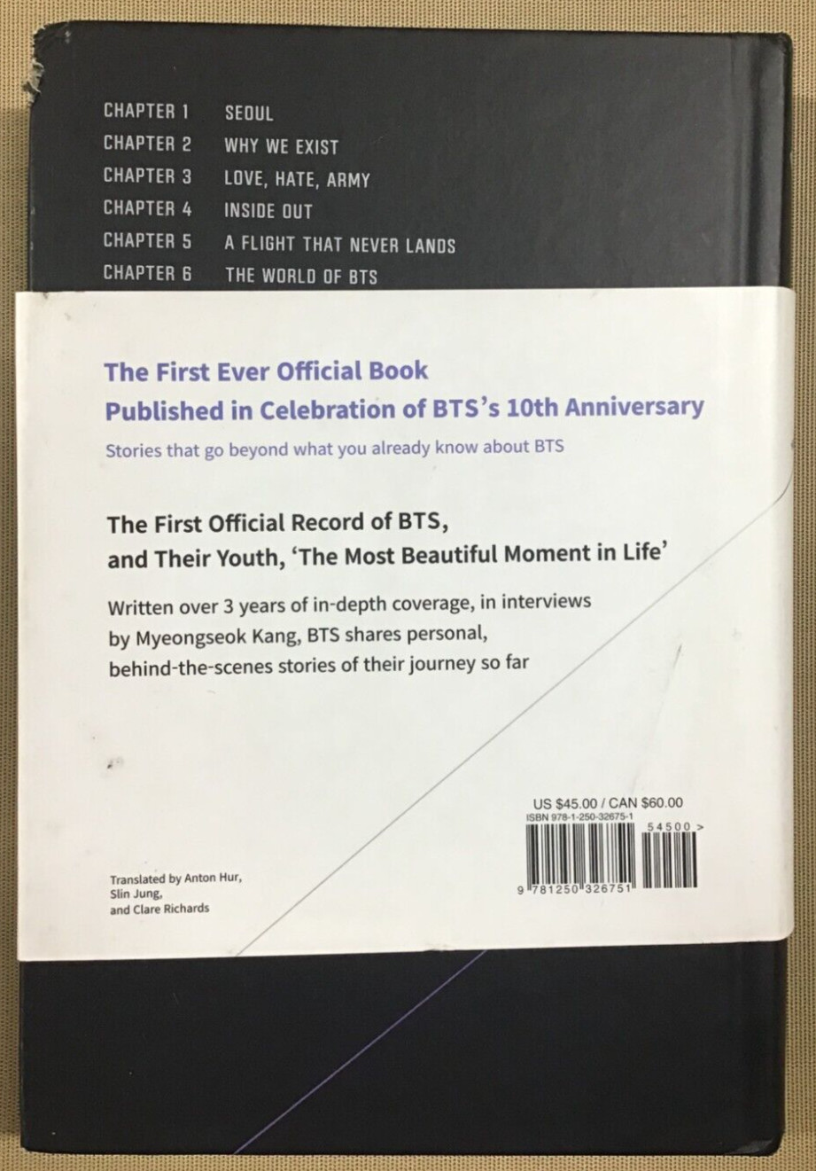 Beyond the Story: 10 Year Record of BTS (Hardcover) Slight Cover Damage NEW