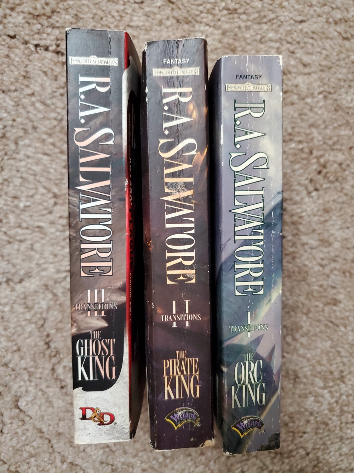 Forgotten Realms Transitions Trilogy 1-3 R.A. Salvatore Paperback Book Lot