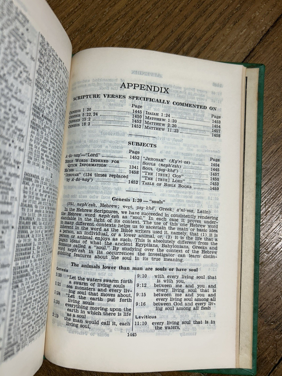 New World Translation of the Holy Scriptures Bible green HC ©1961 1st Edition