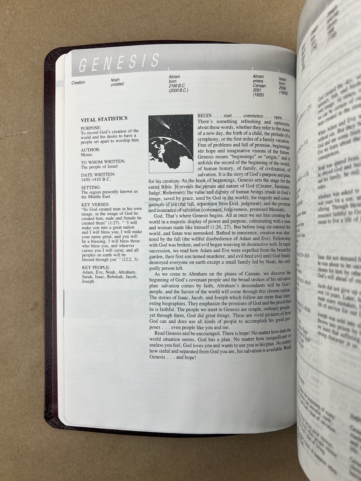 NIV Life Application Study Bible; Ronald A. Beers, Zondervan, 1997, Leather