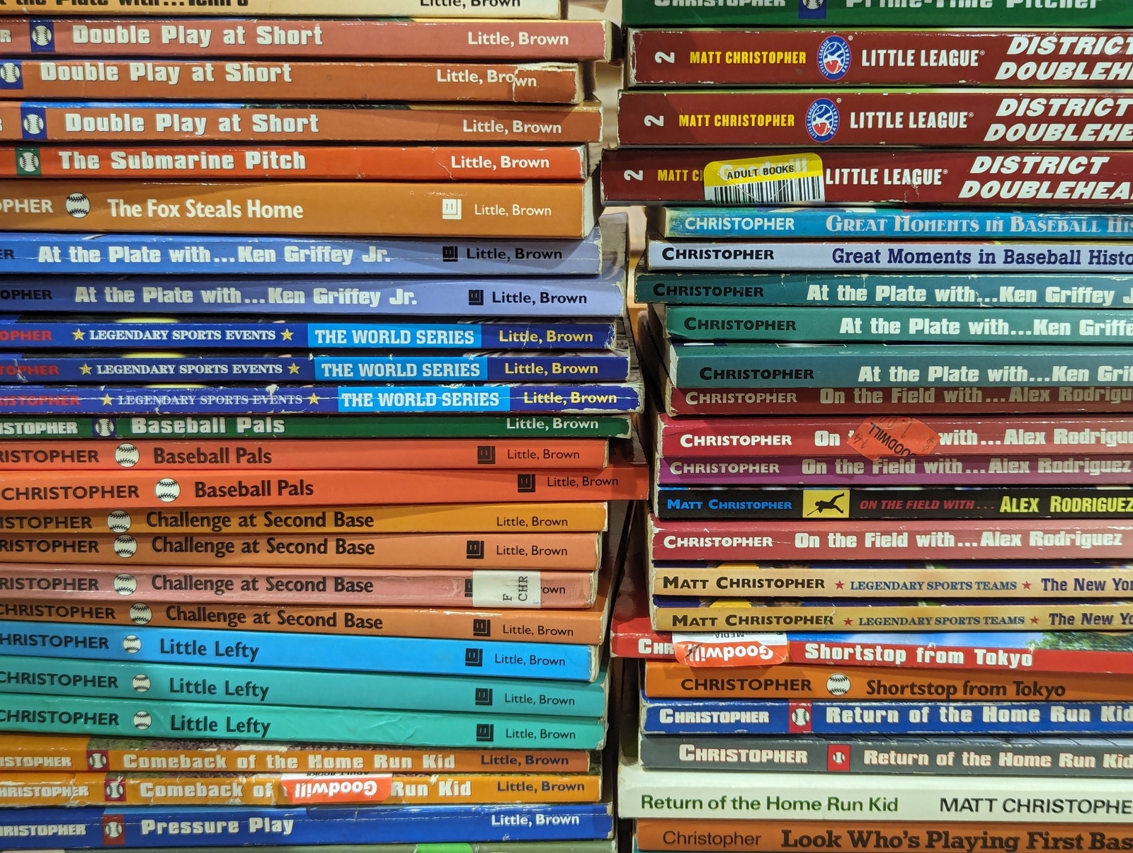 Lot of 10 Paperback Matt Christopher Sports Books Random Mix Baseball Football