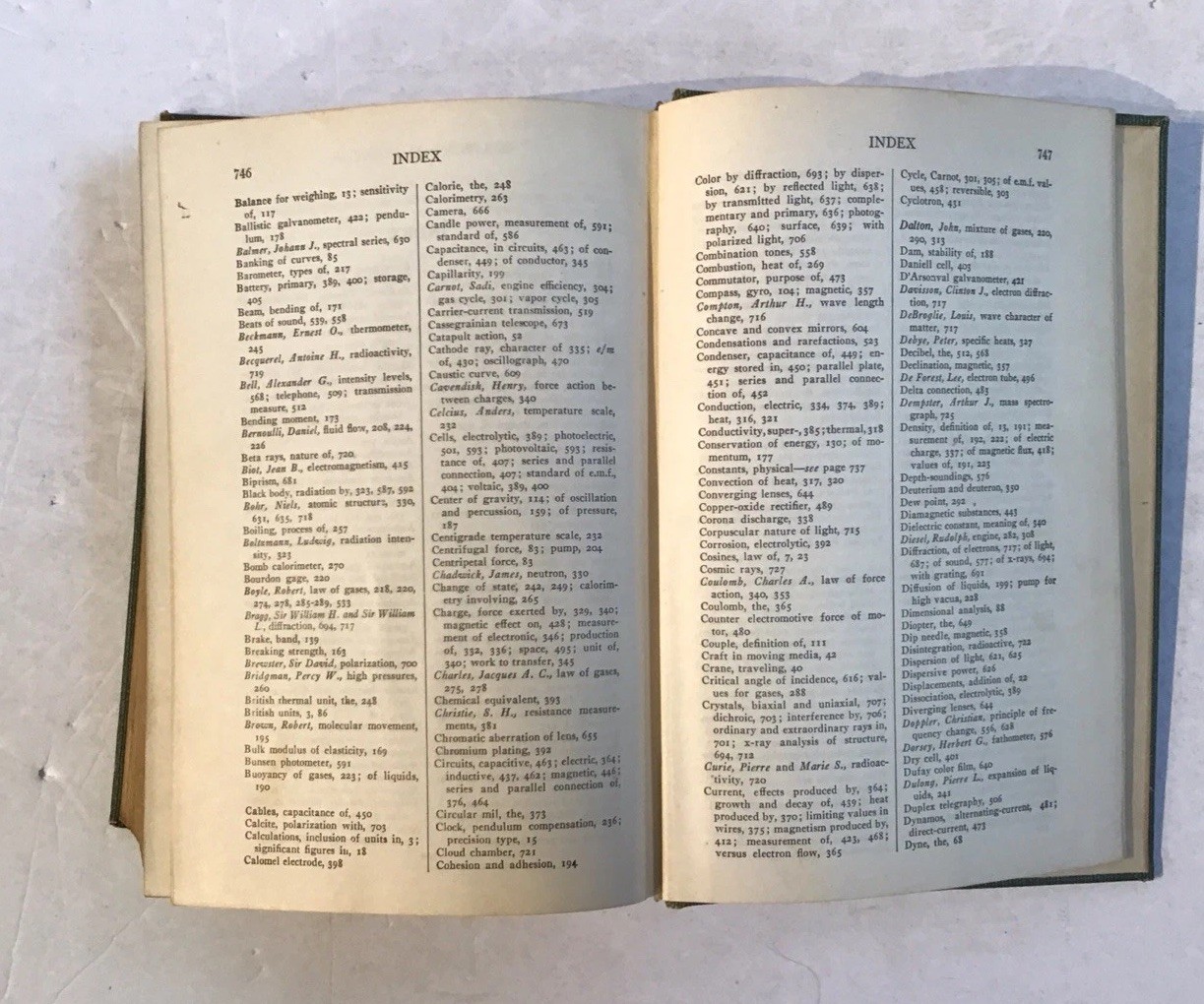 Physics, 1939, 756 pages with illustrations. Science VTG Shows Wear -writing