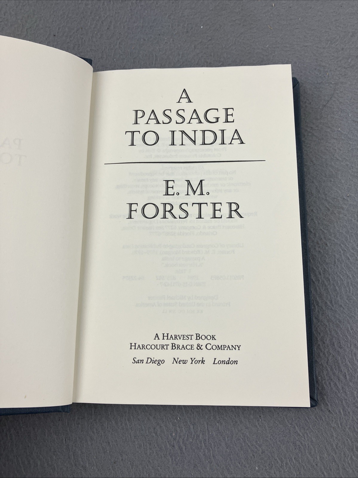 A Passage to India by E.M. Forster Hardcover Classical Education