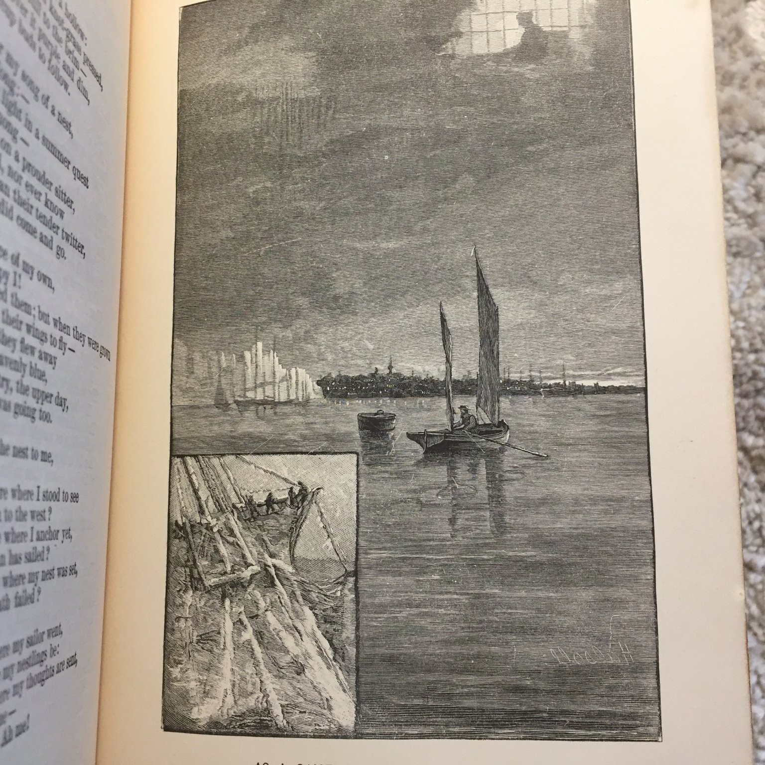 The Cambridge Book of Poetry and Song Bates 1887 Illustrated Poetry Book