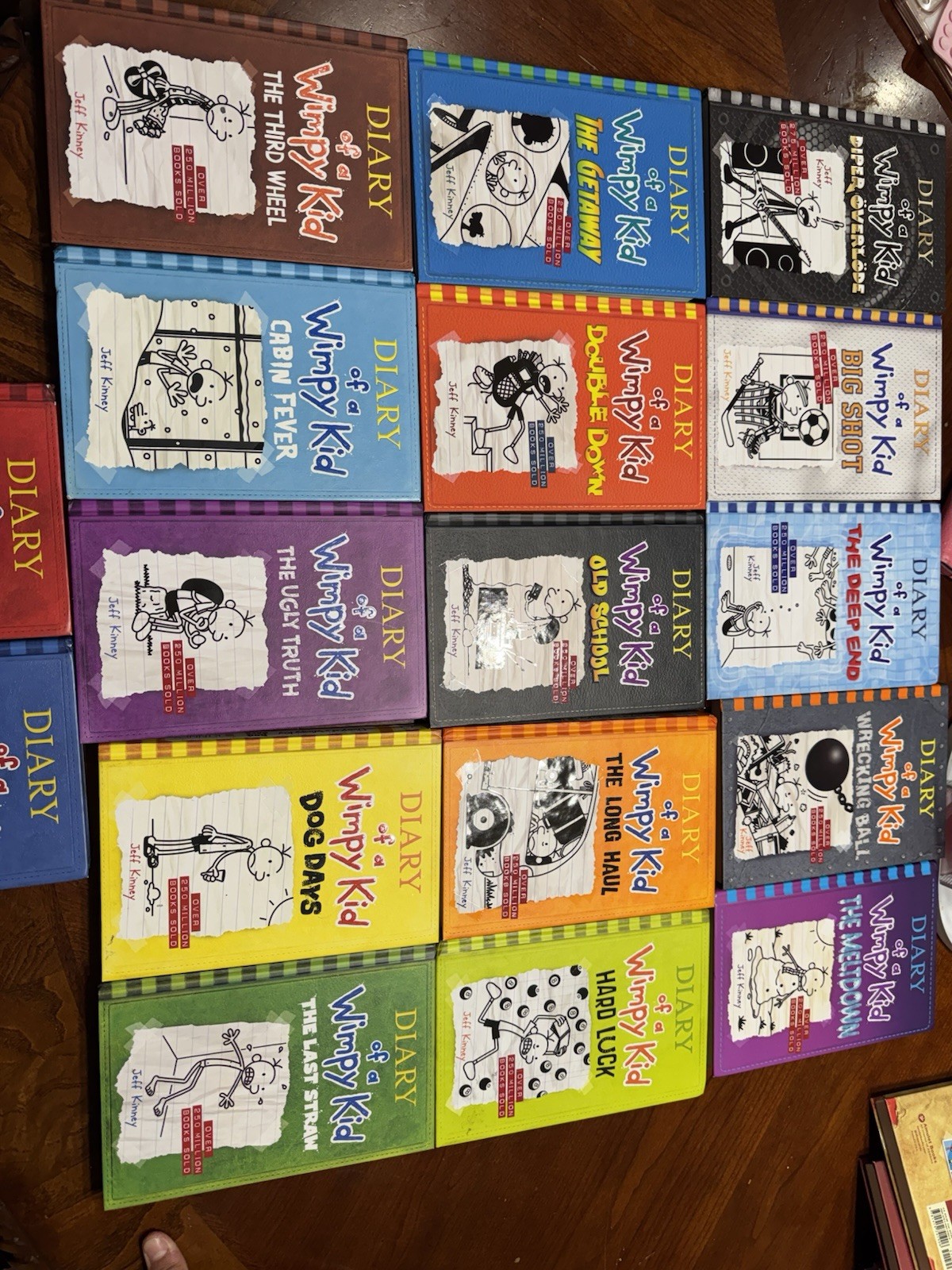 Diary of a Wimpy Kid by Jeff Kinney Hardcover Books 1-17 EXCELLENT CONDITION