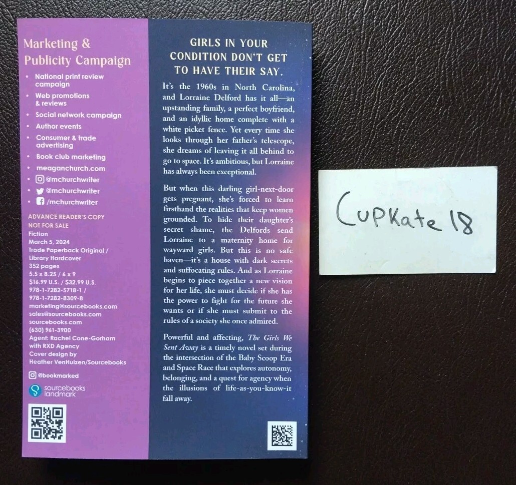 The Girls We Sent Away by Meagan Church 3/24 Paperback NEW ARC Advance Copy