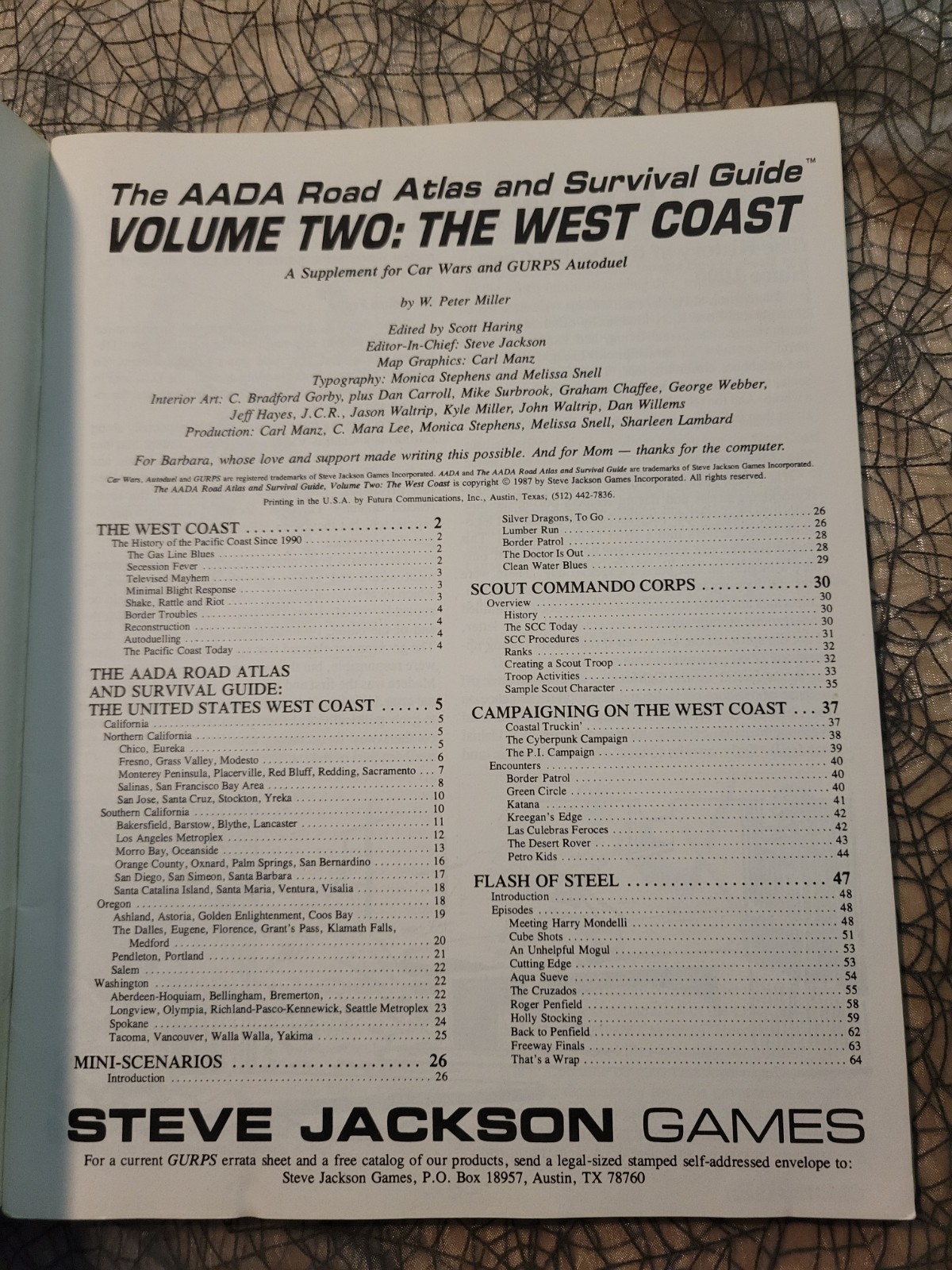 AADA Road Atlas Survival Guide Car Wars Autoduel 1 2 3 4 5 6 7 + GURPS Rpg Lot