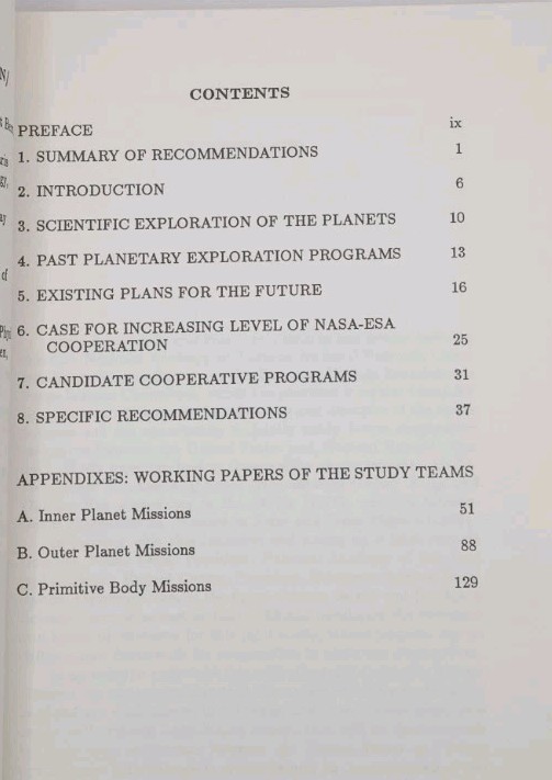 United States Western Europe Cooperation in Planetary Exploration 1986 NASA