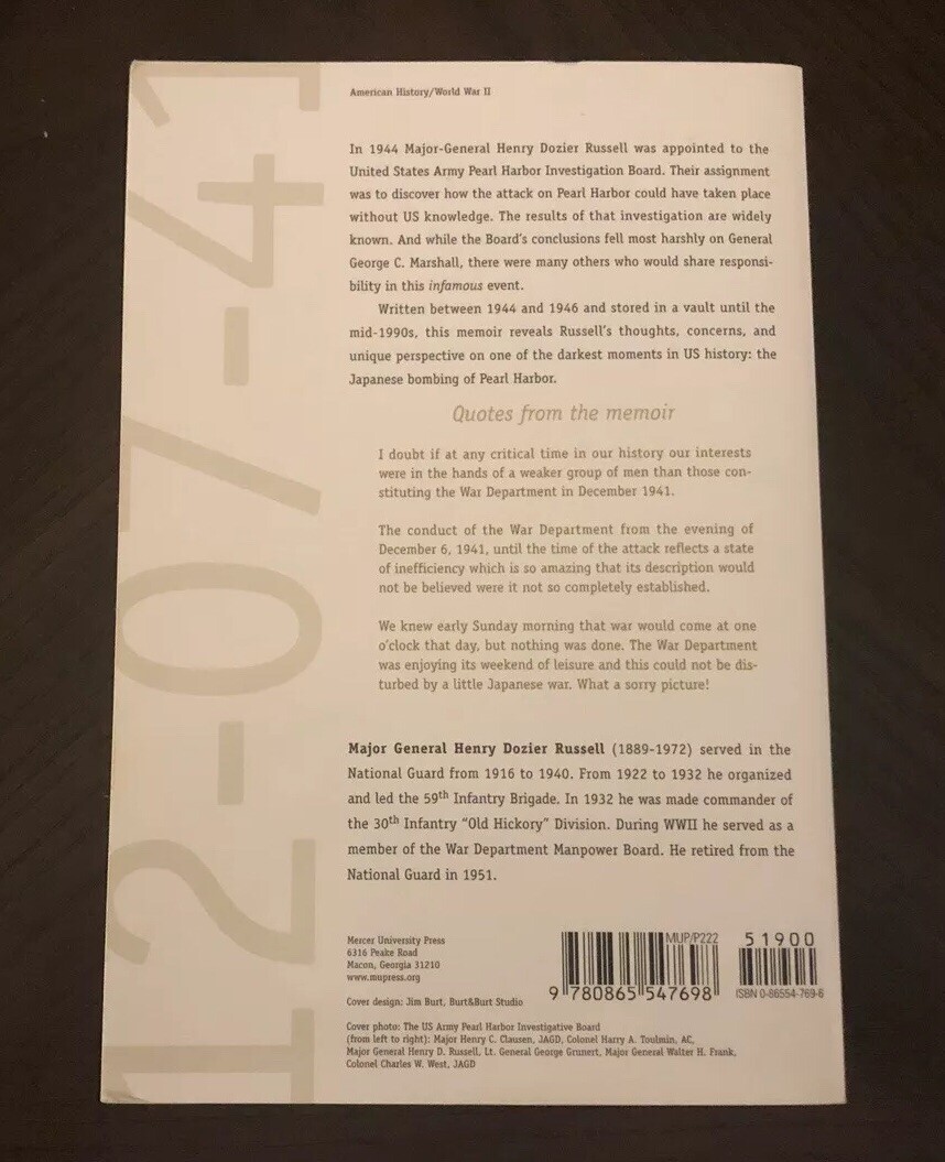 Pearl Harbor Story by Henry Dozier Russell (2004, Paperback) FREE SHIPPING
