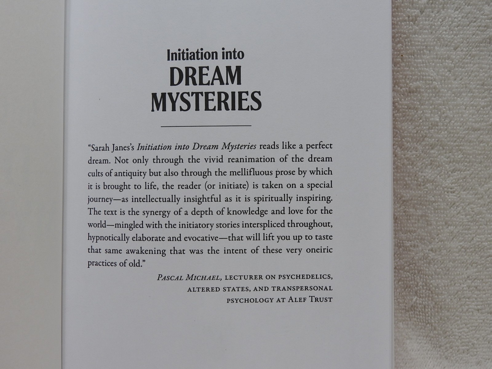 Initiation into Dream Mysteries by Sarah Janes 180 Pages Paperback 2022 👀*…..