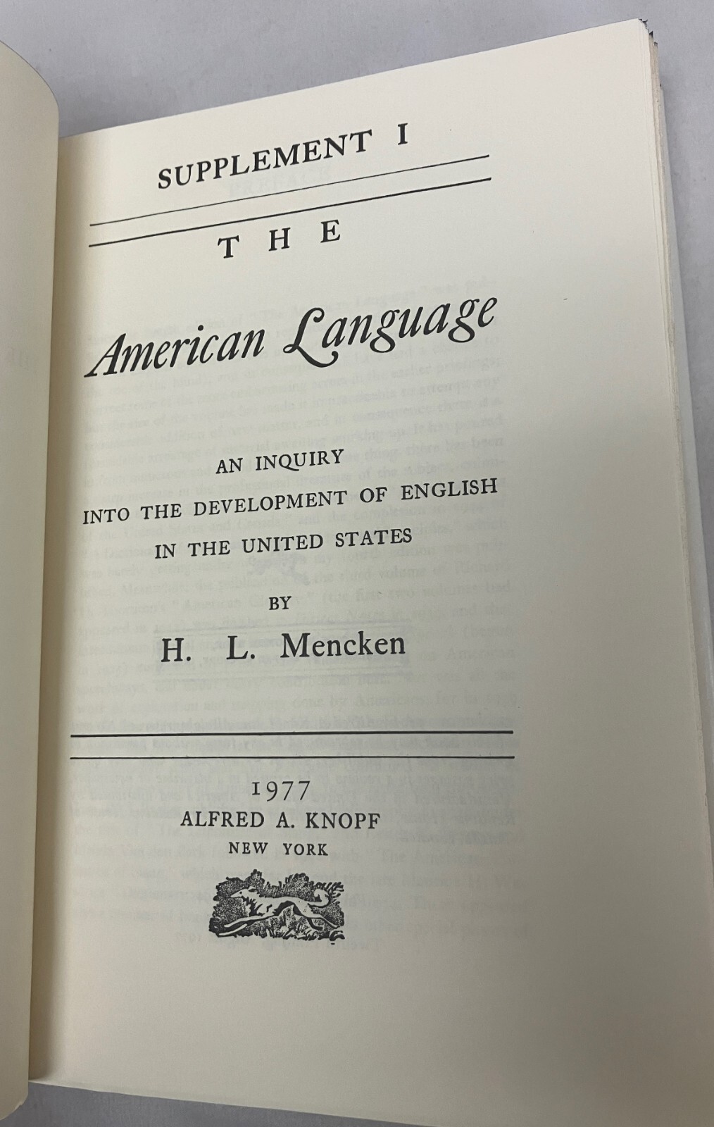 3 VOLUME SET The American Language by H. L. Mencken w/Supplements 1 & 2 HCs