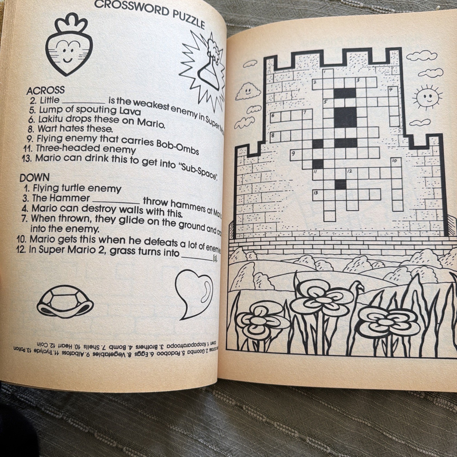 Golden Book Nintendo Super Mario Bros. Coloring Book Tear-Out 1989