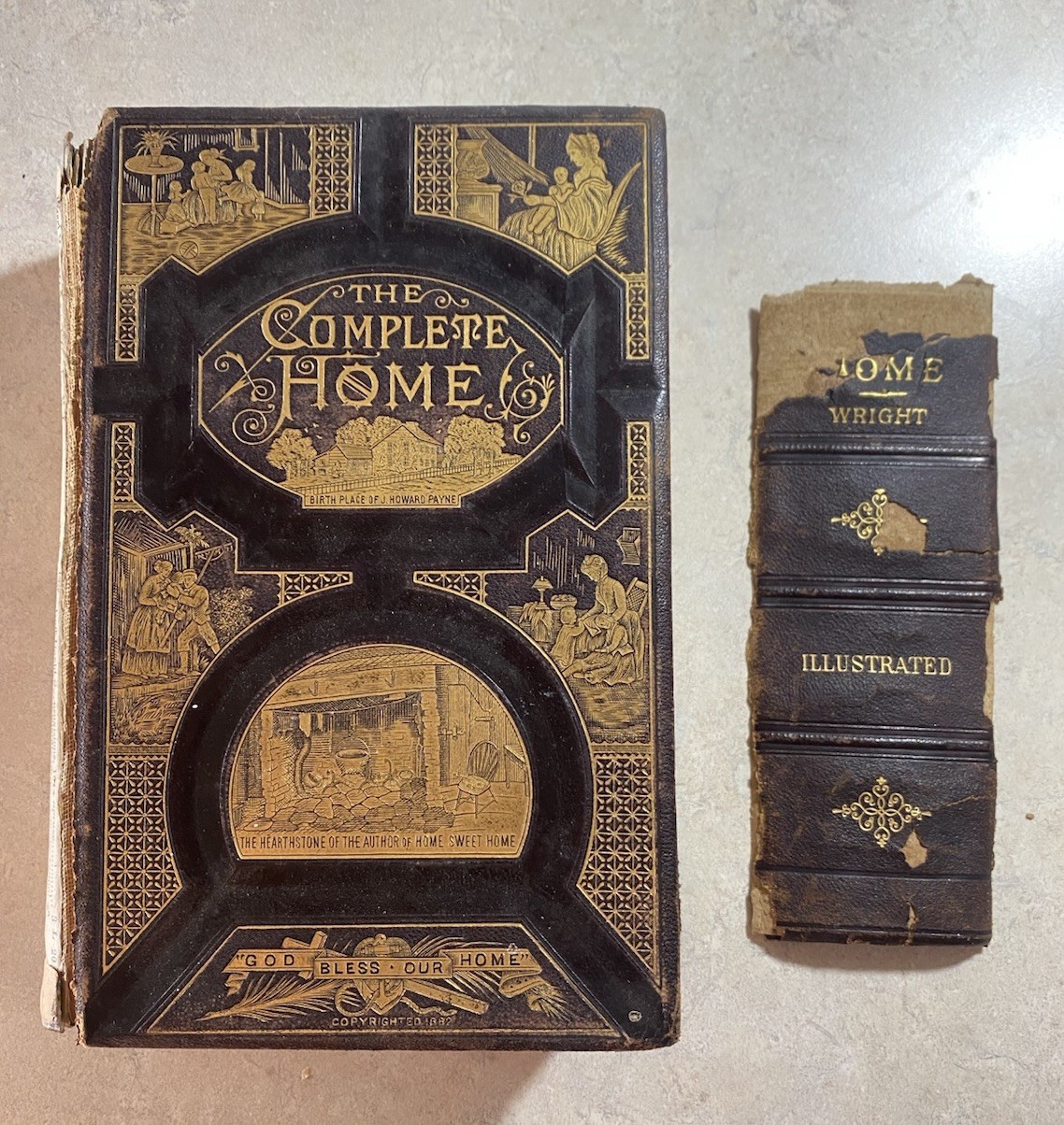THE COMPLETE HOME JULIA MCNAIR WRIGHT 1882 ENCYCLOPAEDIA OF DOMESTIC LIFE GILT