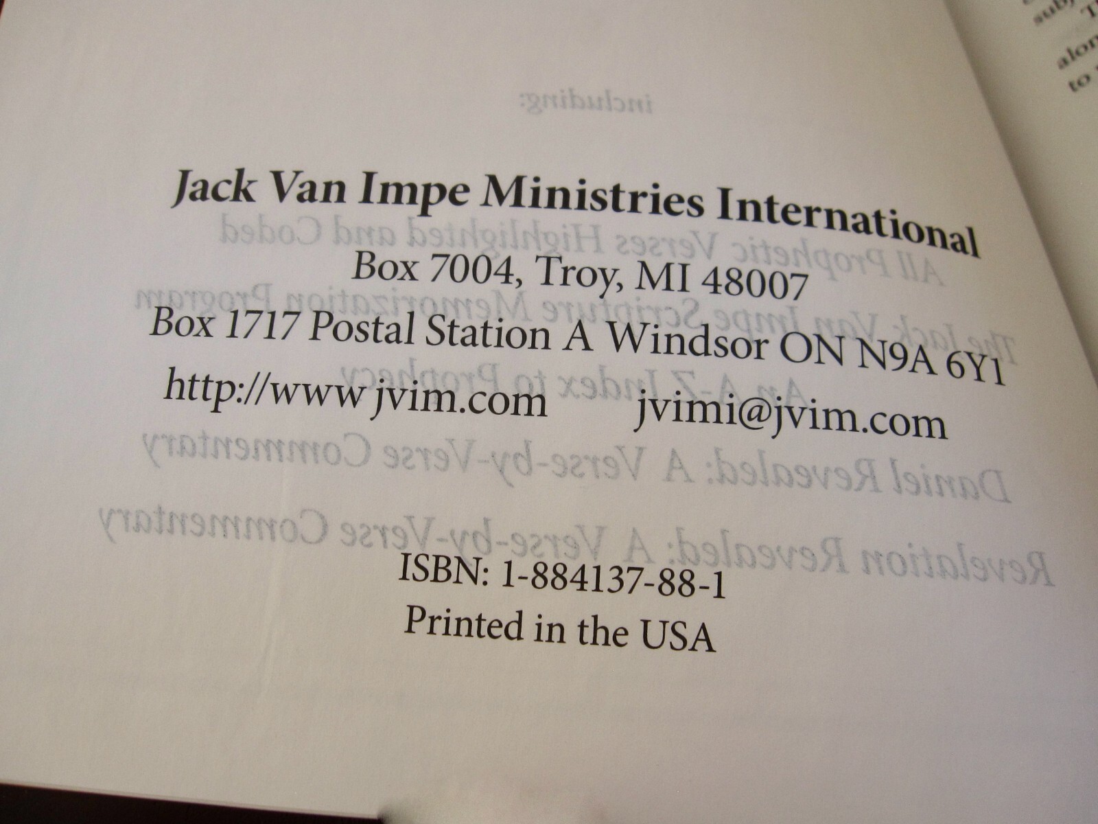 Jack Van Impe Prophecy Bible KJV Red Letter Edition Brown Leather Cover USA