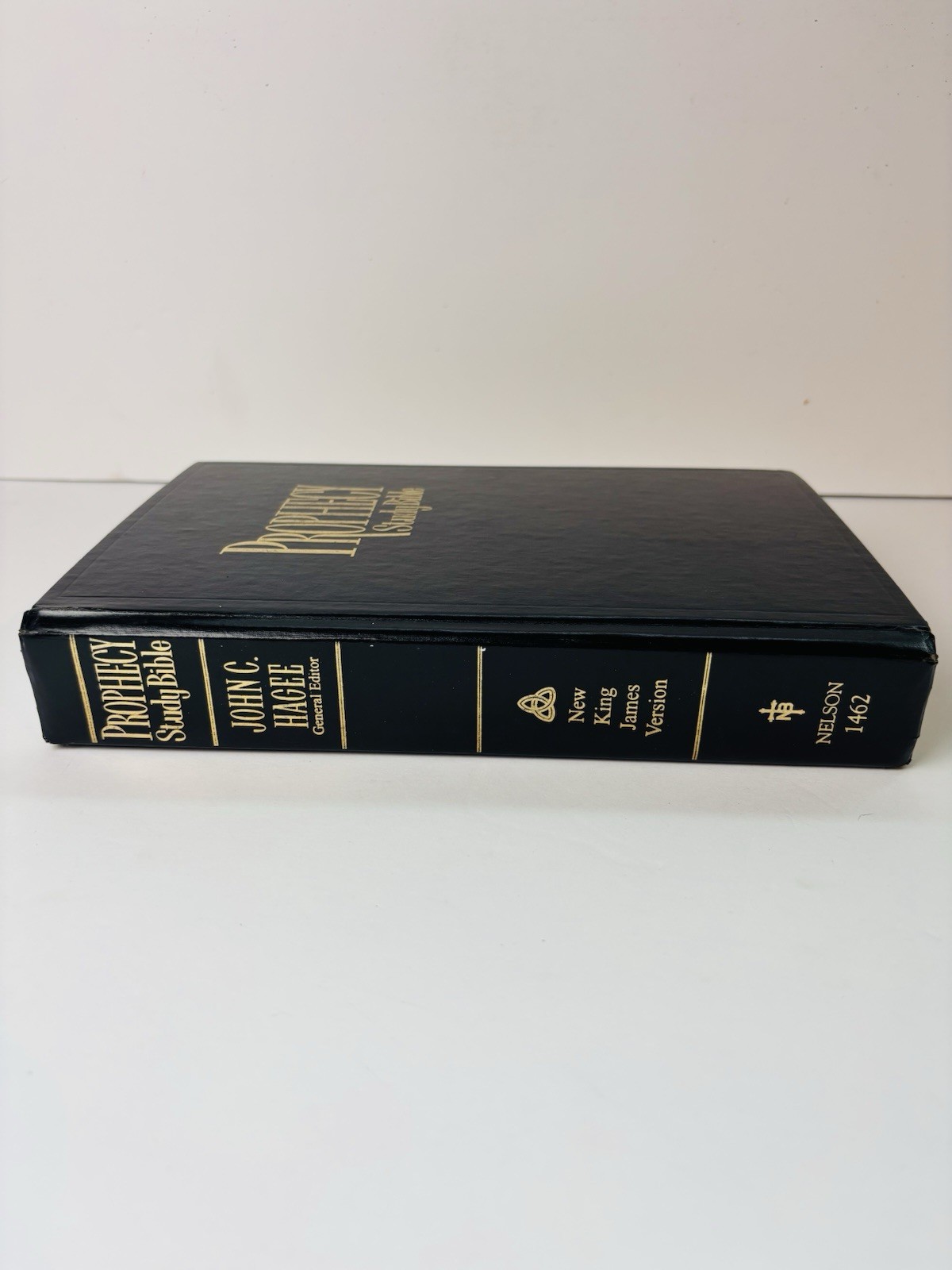 Prophecy Study Bible John Hagee NKJV 1997 Black Bonded Leather Marginalia Notes