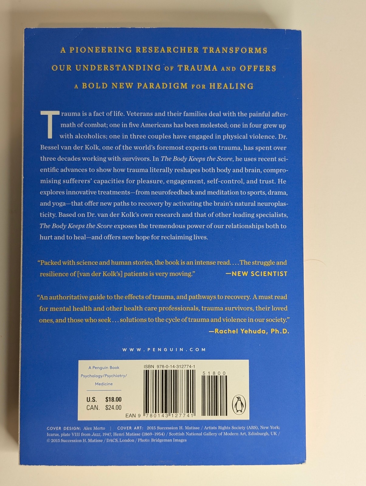 The Body Keeps the Score- Bessel van der Kolk, M.D.- PB used GOOD
