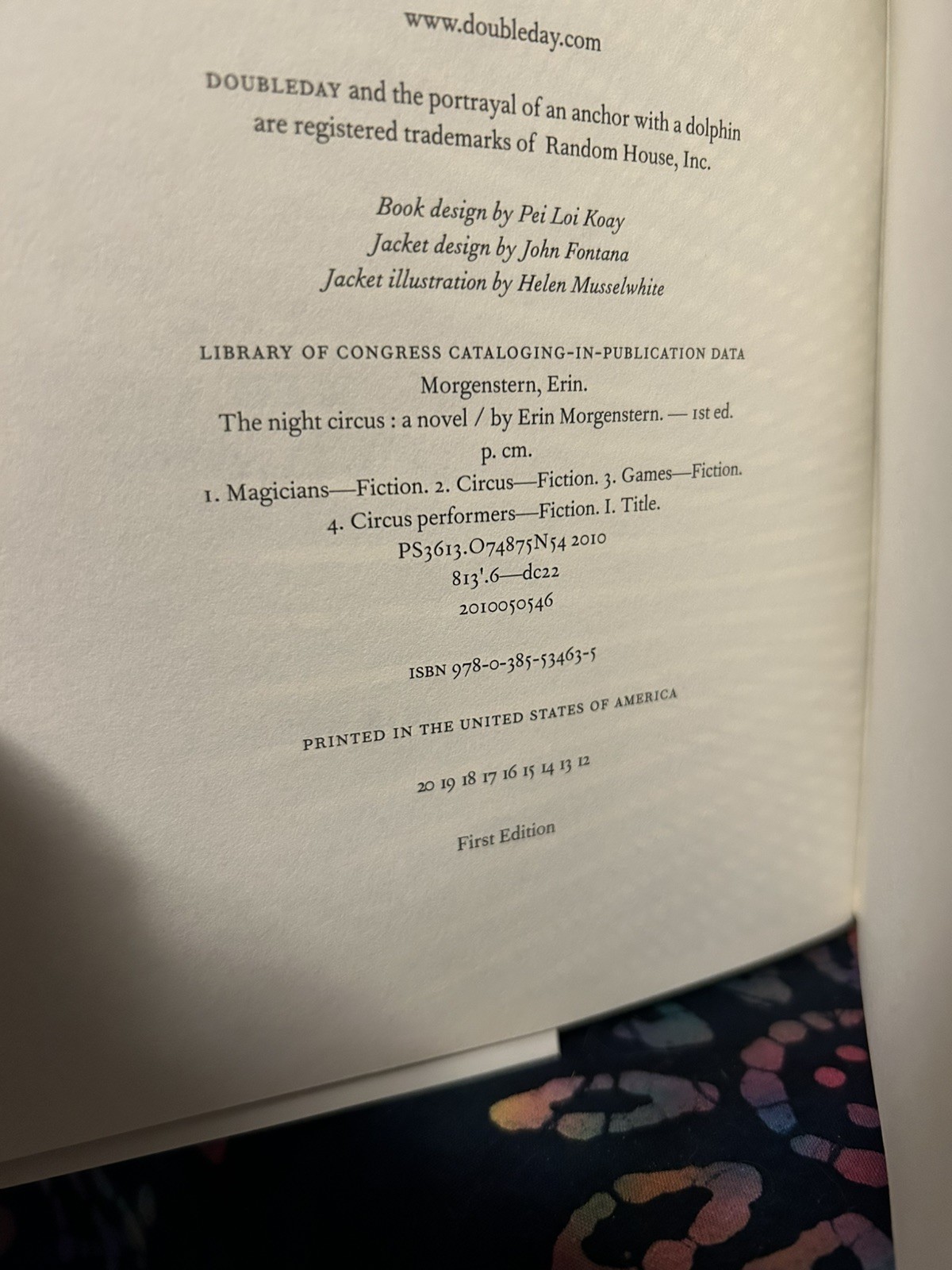 The Night Circus Erin Morgenstern out-of-print First Edition