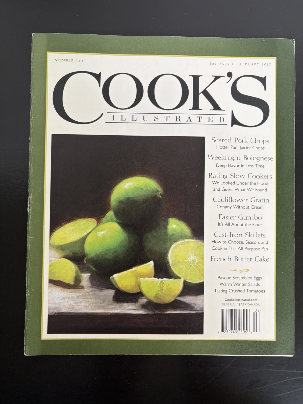 Lot of 6 Cook’s Illustrated Magazine Issues. Late 2010s
