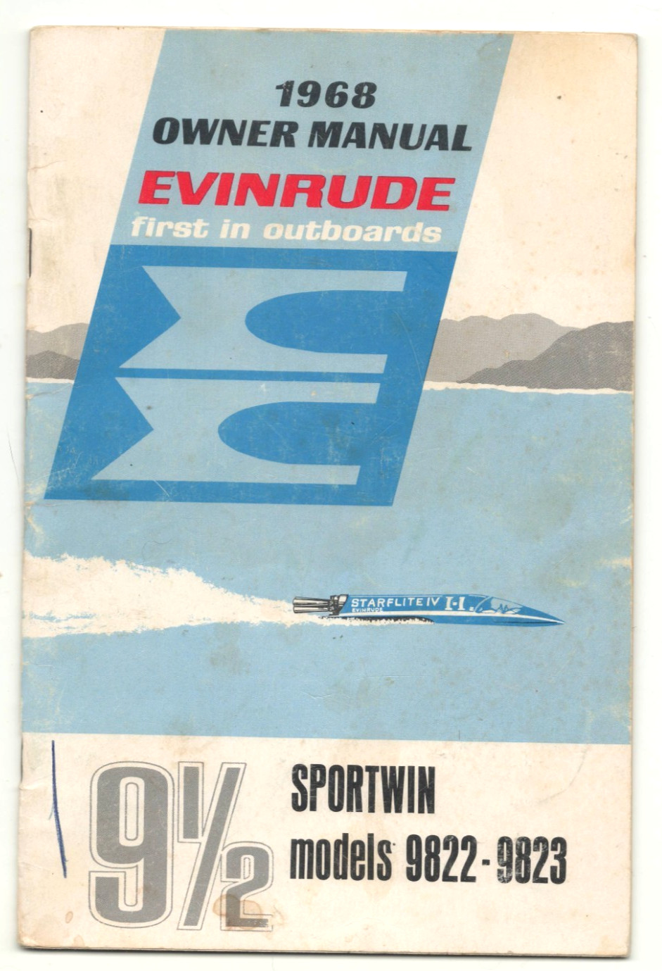 Evinrude Outboard 1968 9 1/2 Sportwin Owner Manual Models 9822-9823