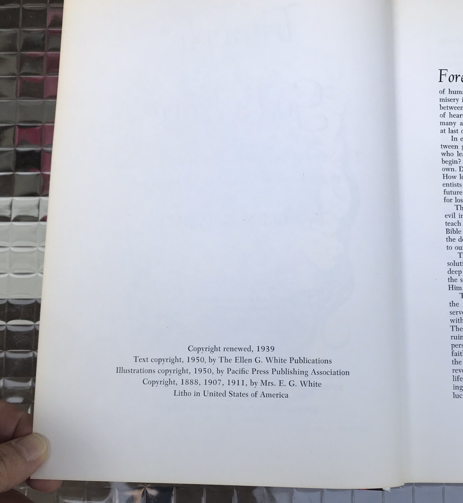 The Triumph of God’s Love By Ellen G White 1950 Hardcover Book With 656 Pages