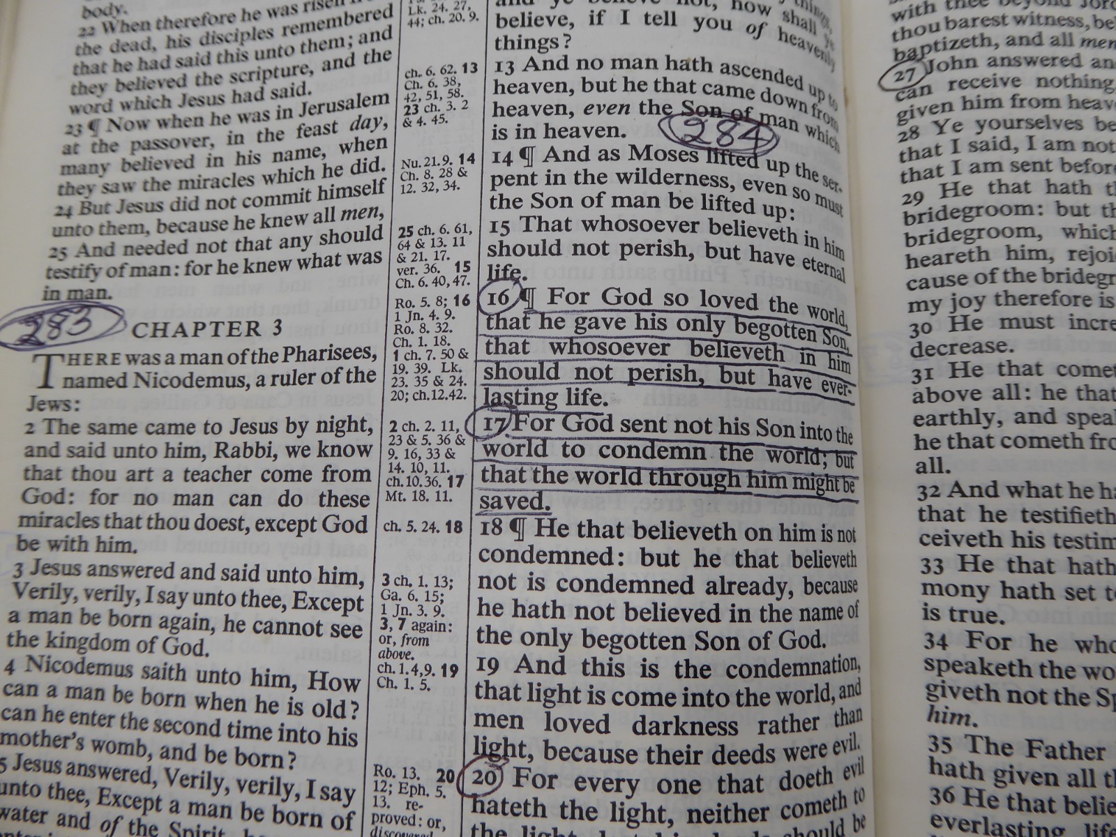 Vintage KJV Holy Bible Cambridge Univ. Press Water Buffalo Calfskin