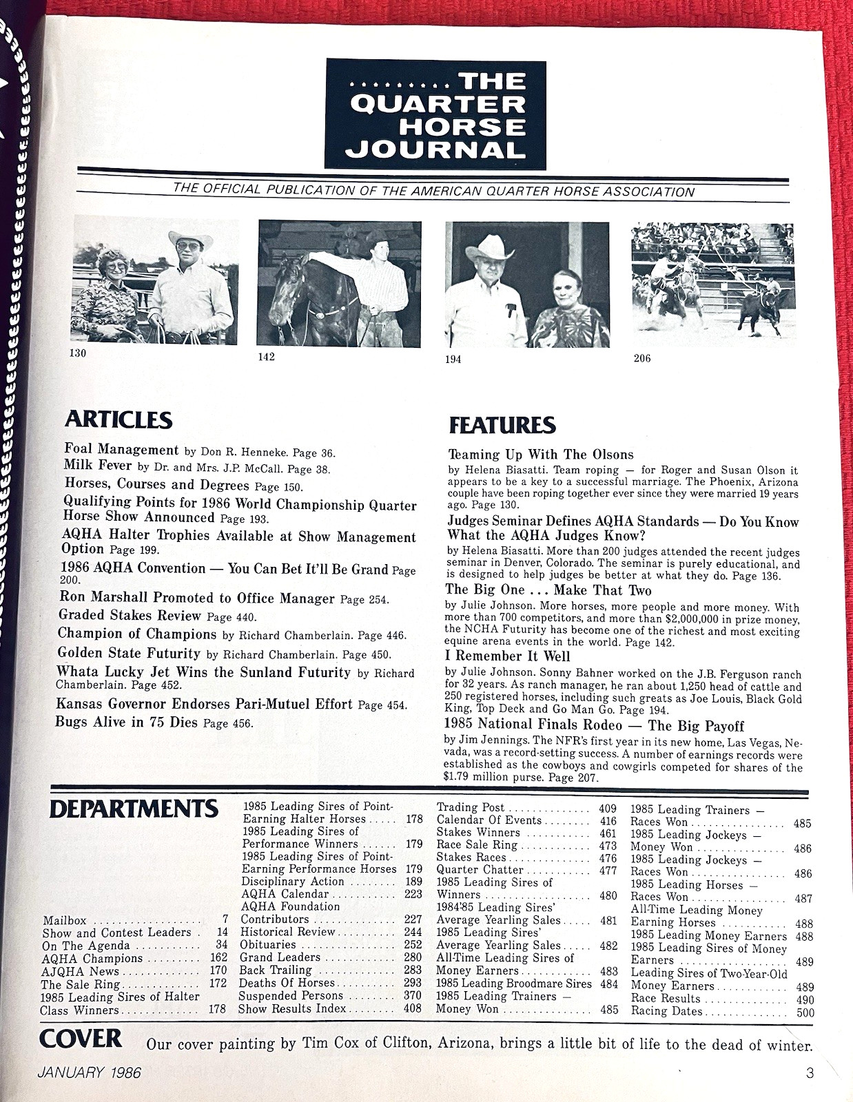 SALE ENDS 6/15! 1986 QUARTER HORSE JOURNAL Book – DYNAMIC DELUXE, ZAN PARR BAR